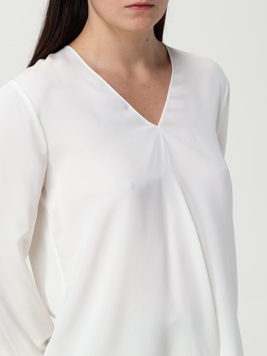 THEORY TOP: Blusa in seta Theory , Avorio - Img 3