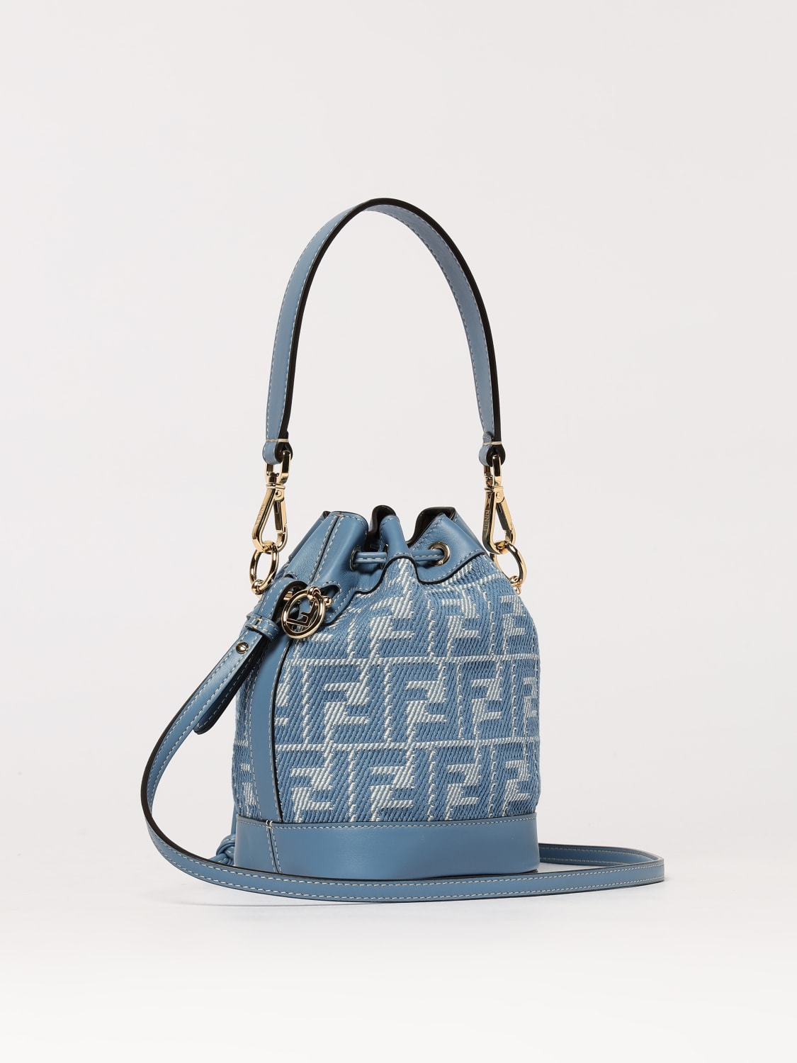 FENDI MINI BOLSO: Bolso de hombro mujer Fendi, Azul Claro - Img 3