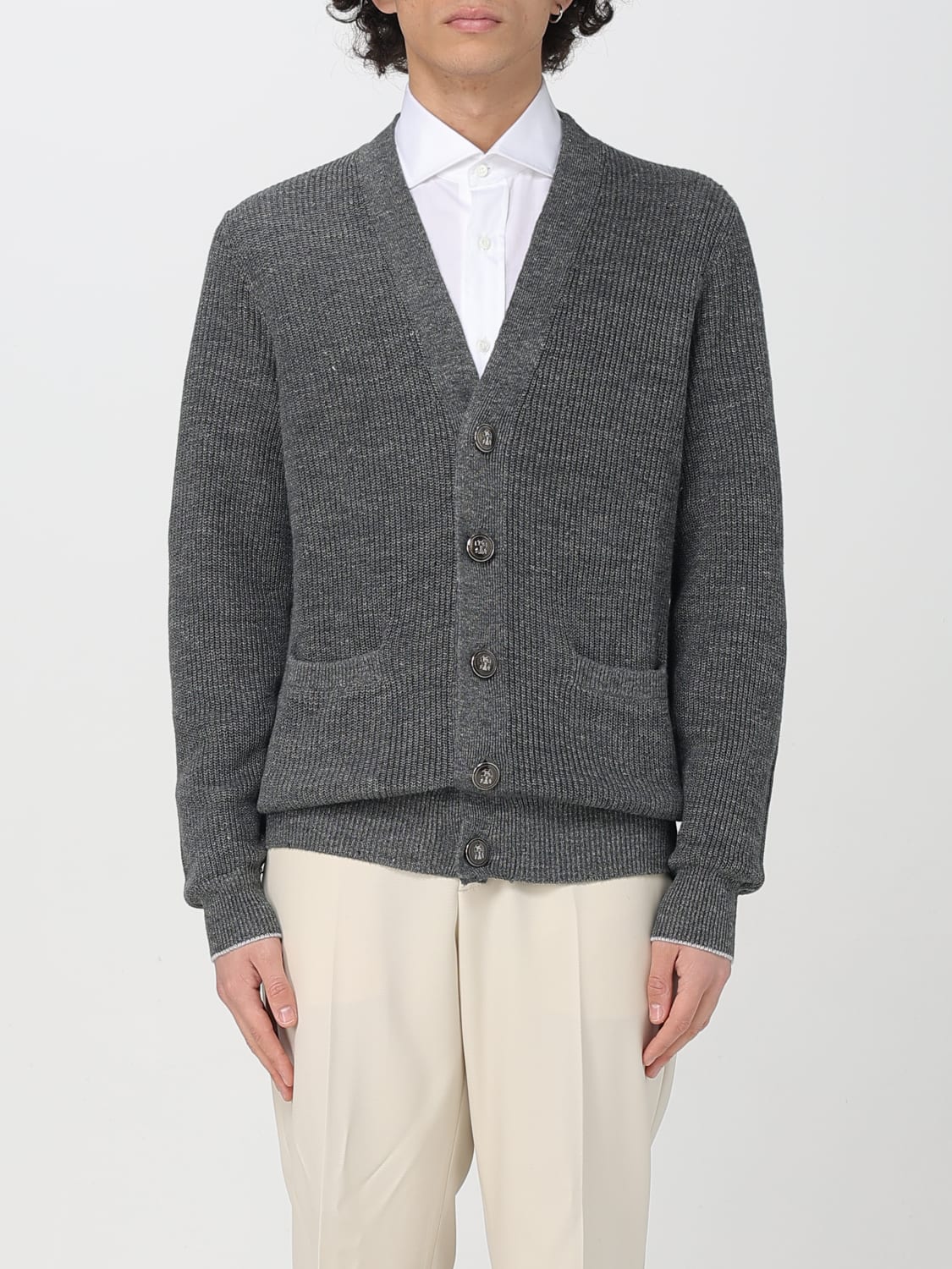 BRUNELLO CUCINELLI 　カーディガン　Mサイズ BRUNELLO CUCINELLI: Jumper men - Charcoal | Brunello