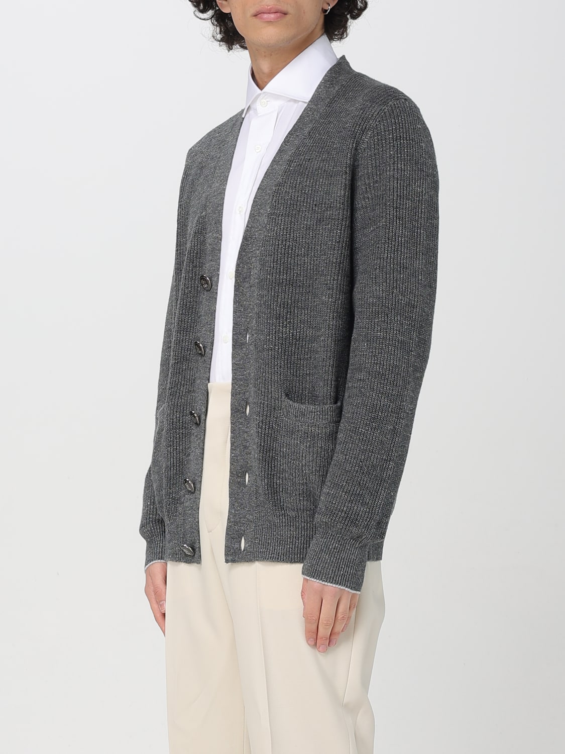 BRUNELLO CUCINELLI SWEATER: Sweater men Brunello Cucinelli, Charcoal - Img 4