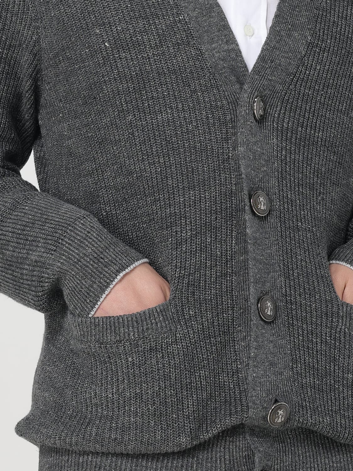 BRUNELLO CUCINELLI SWEATER: Sweater men Brunello Cucinelli, Charcoal - Img 5