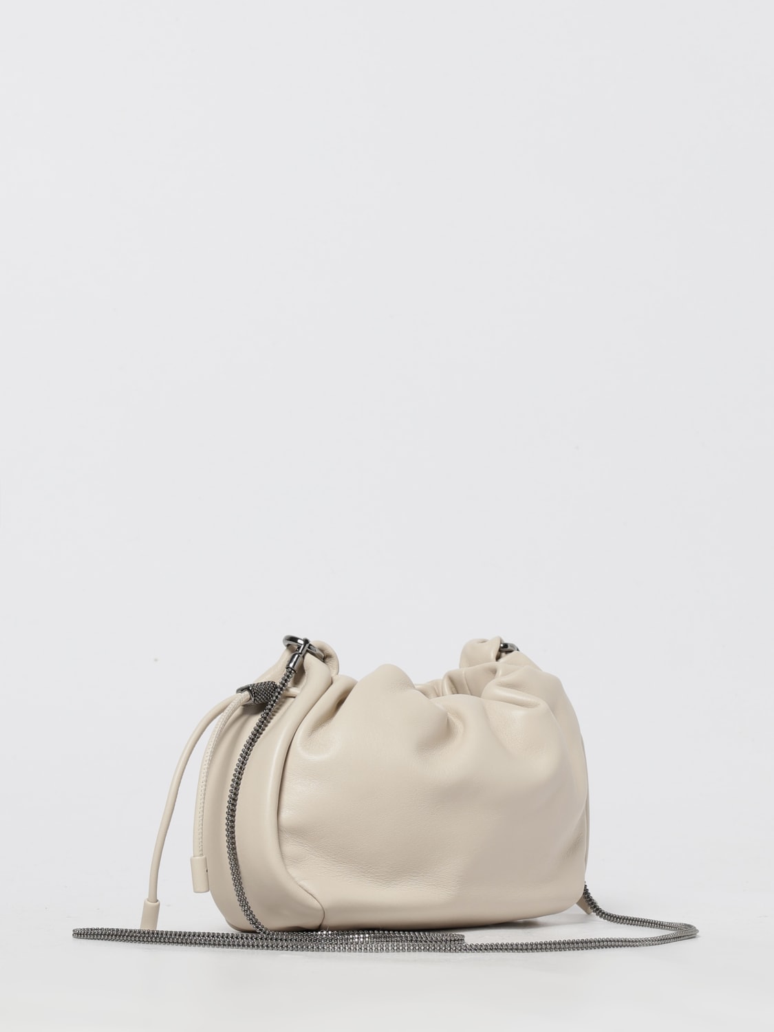 BRUNELLO CUCINELLI BORSA MINI: Borsa Brunello Cucinelli in pelle , Avorio - Img 2