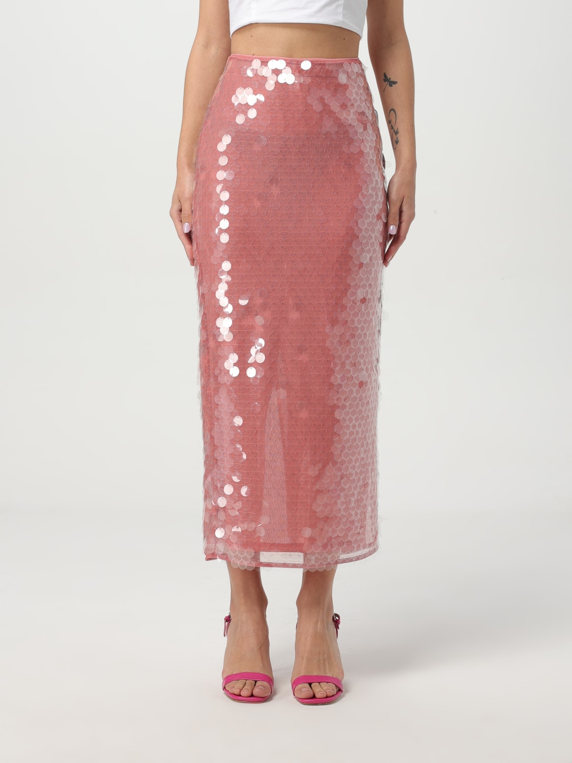スカート STAUD Woman Skirt Peach R25R6116LS SIEN STAUD: Skirt woman - Peach | Staud skirt R25R6116LS online