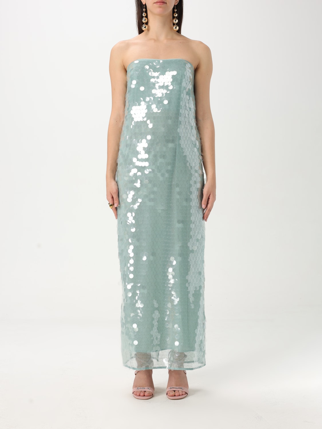 ワンピース STAUD Woman Dress Mint R25R2168LS MIST STAUD: Dress woman - Mint | Staud dress R25R2168LS online at