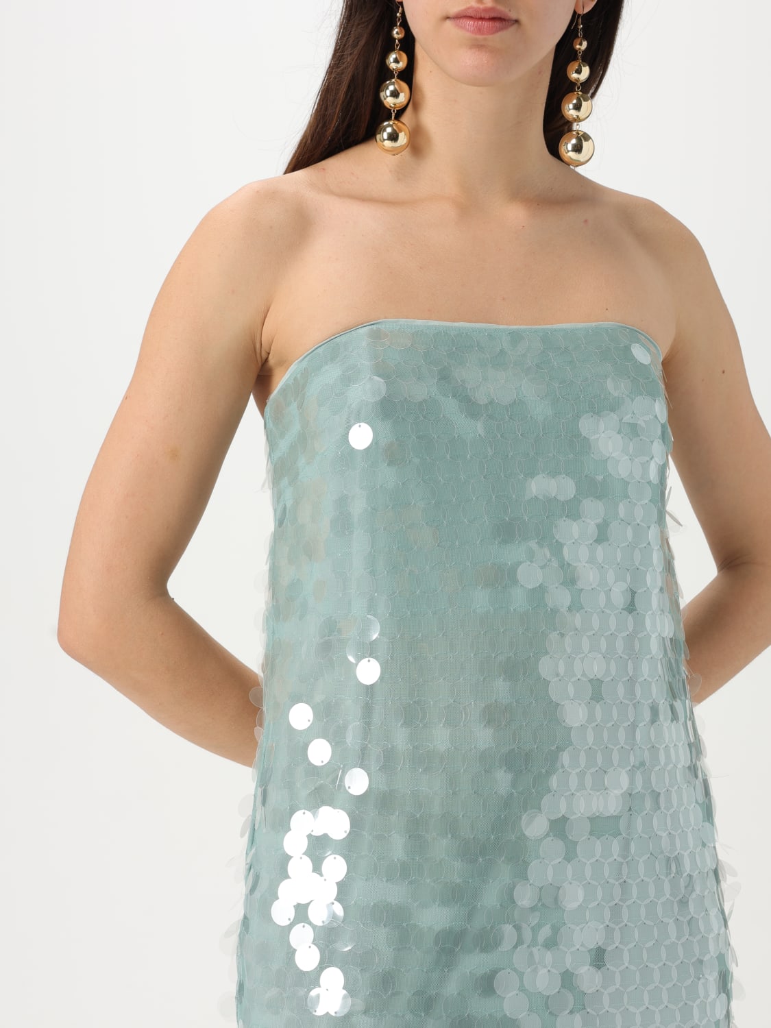 ワンピース STAUD Woman Dress Mint R25R2168LS MIST STAUD: Dress woman - Mint | Staud dress R25R2168LS online at