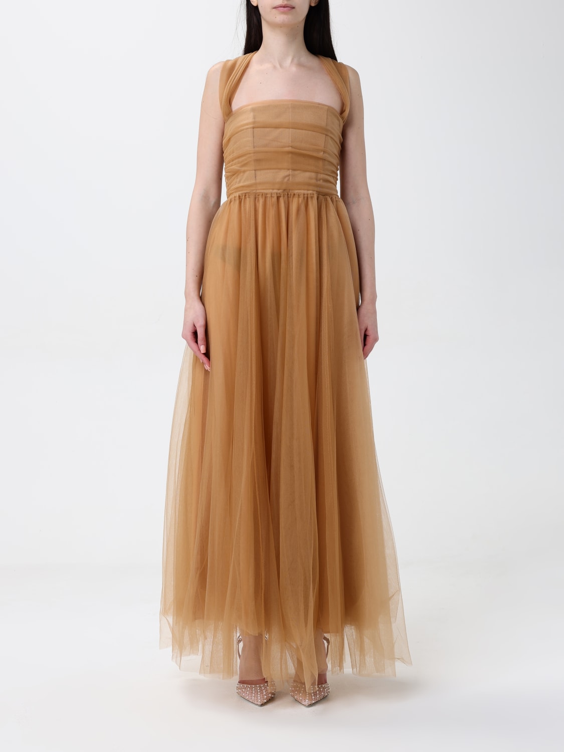 ワンピース STAUD Woman Dress Beige R25R2249NT CAML STAUD: Dress woman - Beige | Staud dress R25R2249NT online
