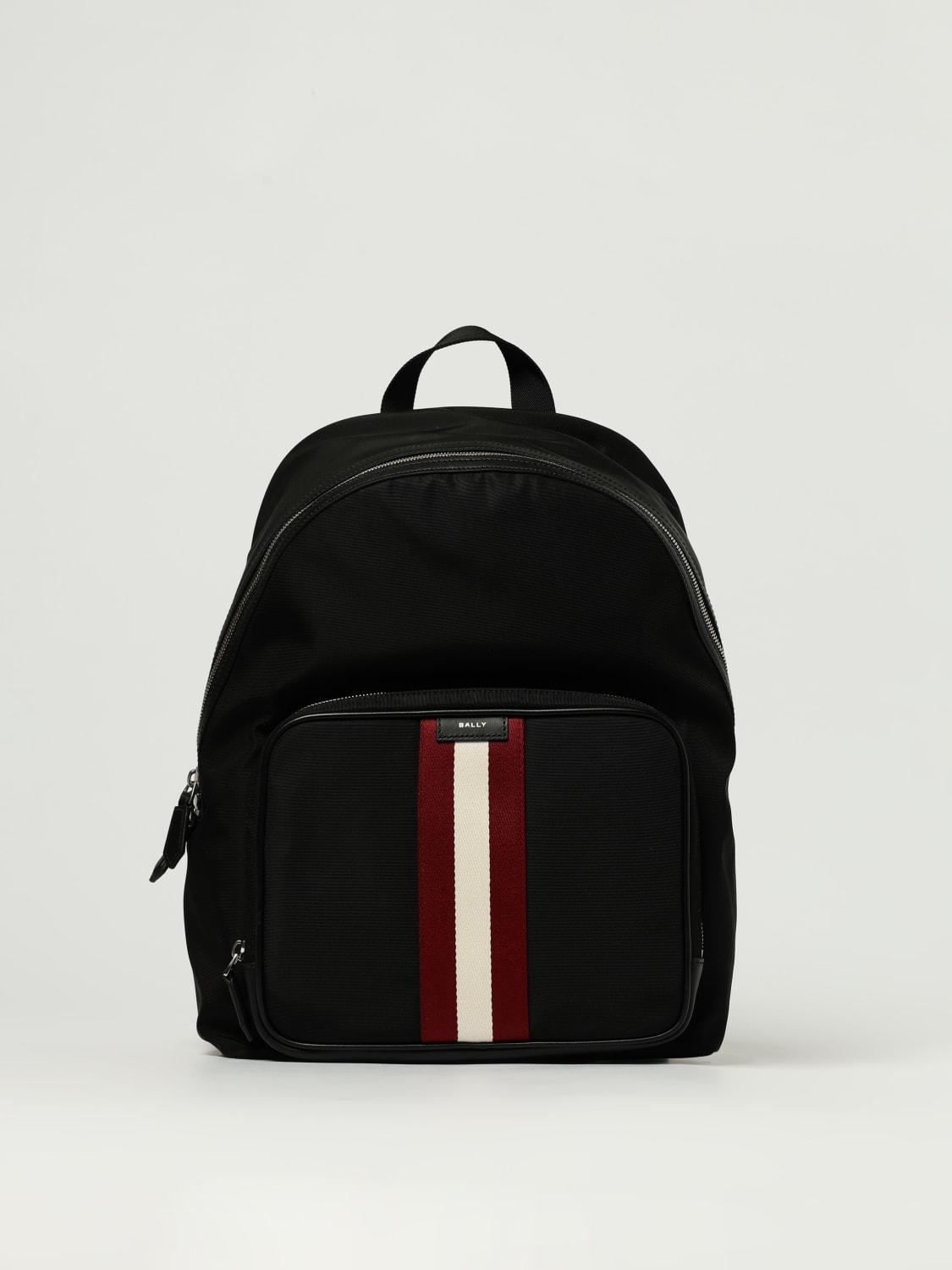 BALLY ZAINO: Zaino Mavrick Bally in nylon e pelle, Nero - Img 1