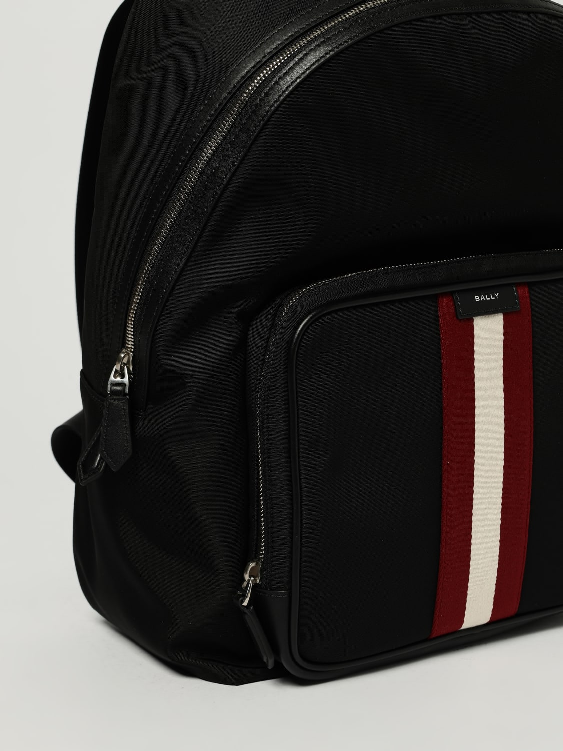 BALLY ZAINO: Zaino Mavrick Bally in nylon e pelle, Nero - Img 3