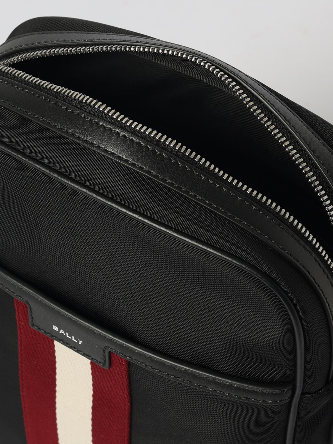 BALLY BORSA A TRACOLLA: Borsa Bally in nylon e pelle , Nero - Img 4