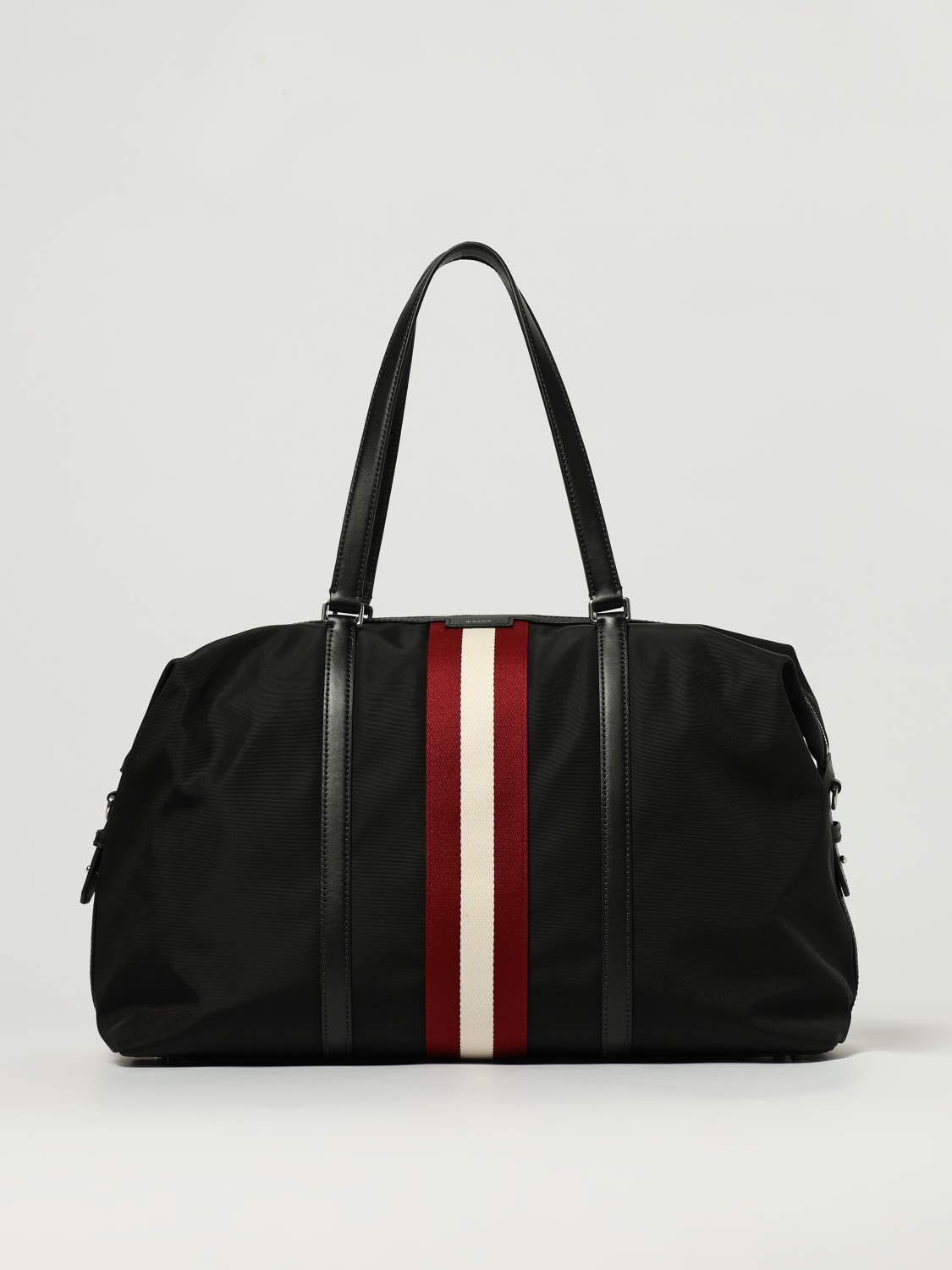 BALLY VALIGIA: Borsone Bally in nylon e pelle , Nero - Img 1