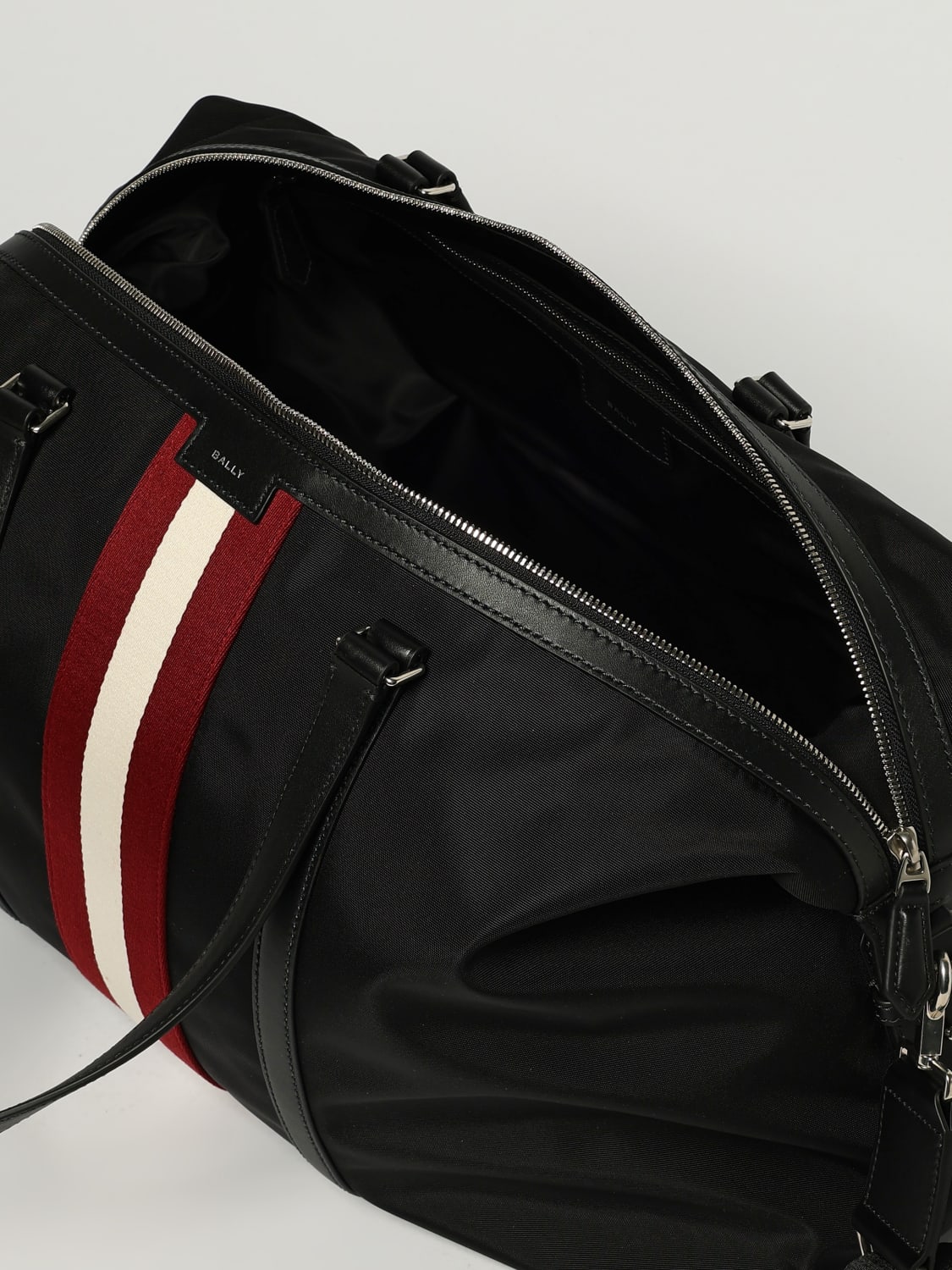 BALLY VALIGIA: Borsone Bally in nylon e pelle , Nero - Img 4