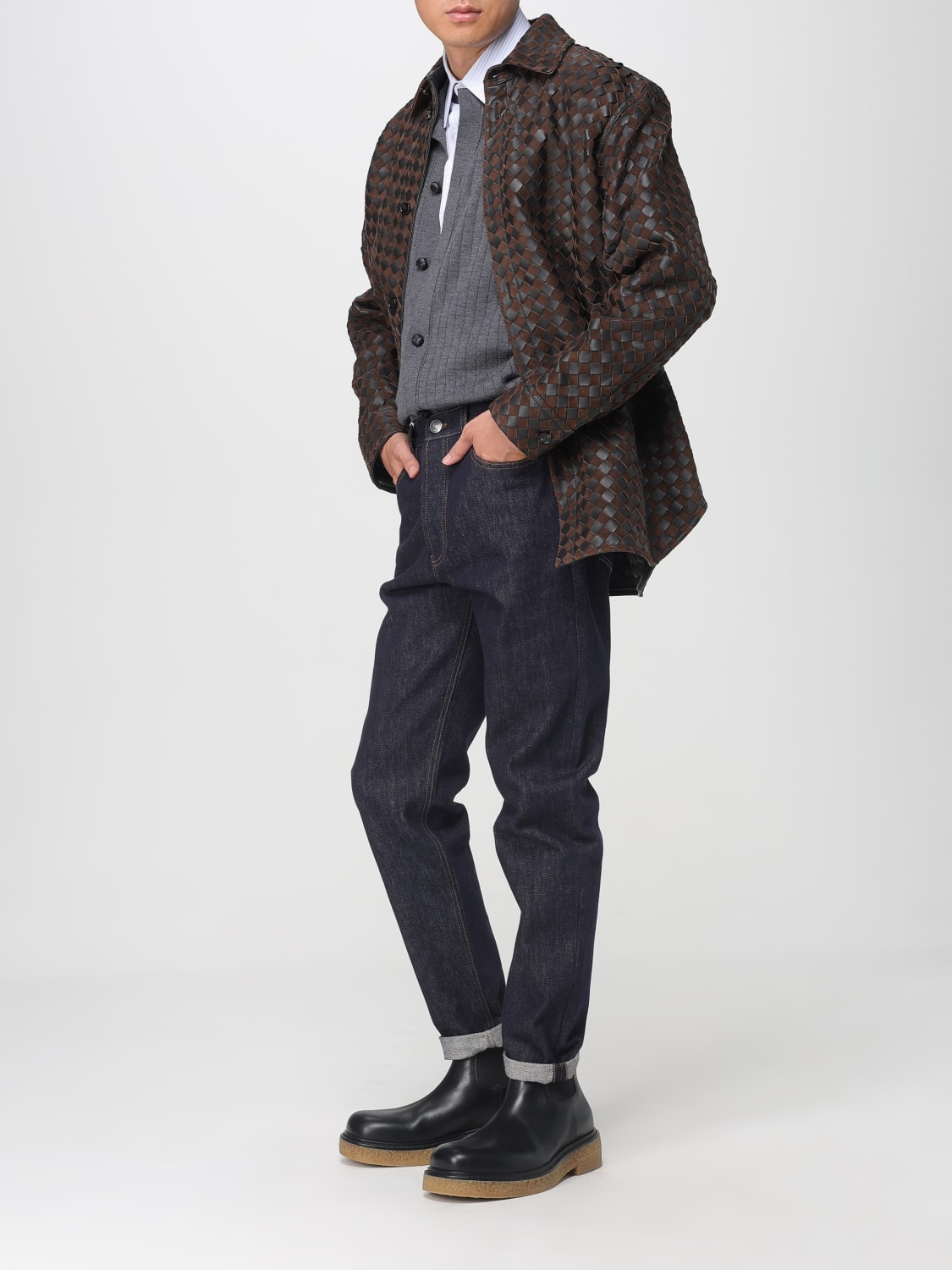 BOTTEGA VENETA JACKET: Blazer men Bottega Veneta, Dark - Img 2