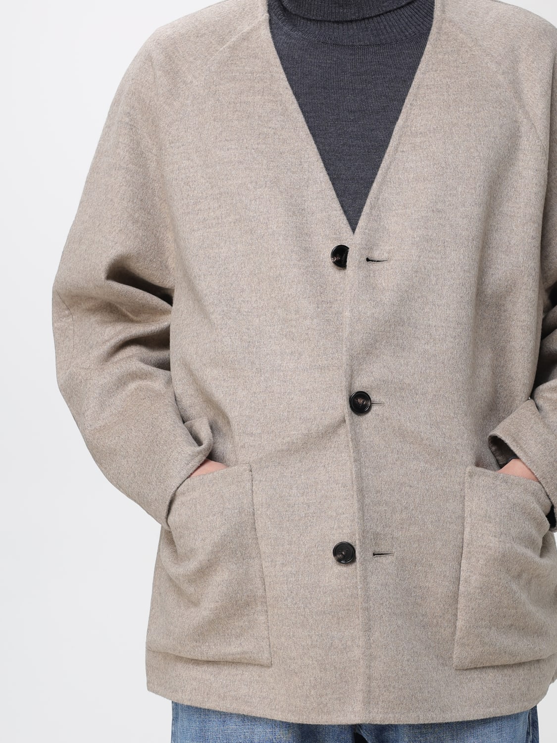 BOTTEGA VENETA COAT: Blazer men Bottega Veneta, Beige - Img 5