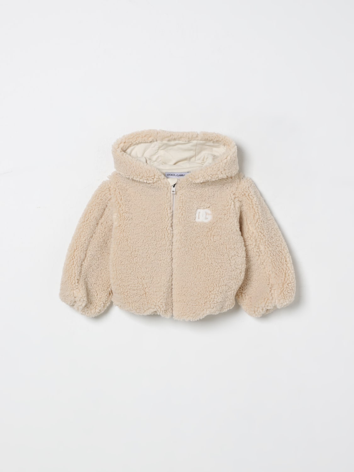 DOLCE & GABBANA JACKET: Jacket kids Dolce & Gabbana, Yellow Cream - Img 1