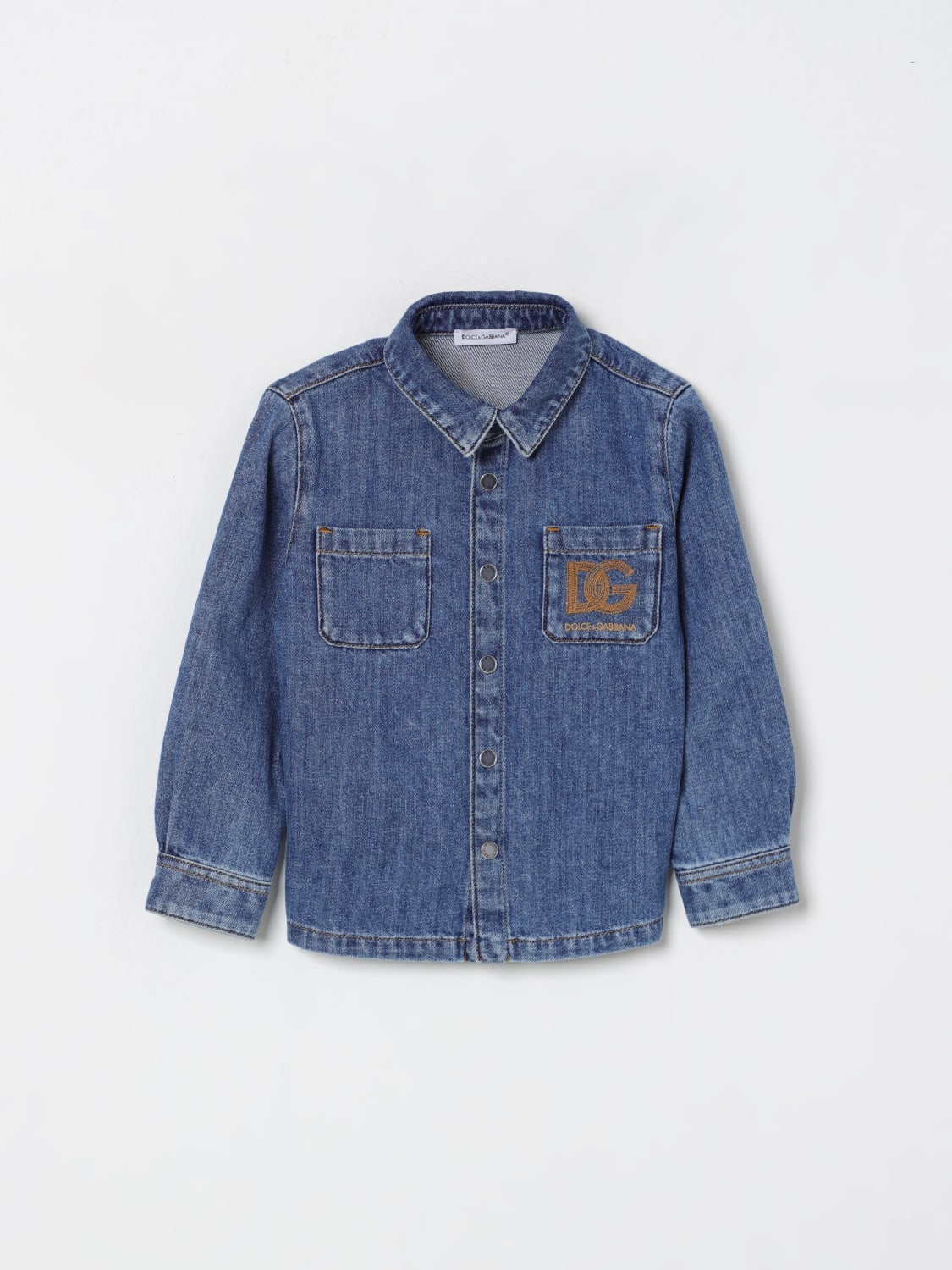 DOLCE & GABBANA SHIRT: Shirt kids Dolce & Gabbana, Denim - Img 1
