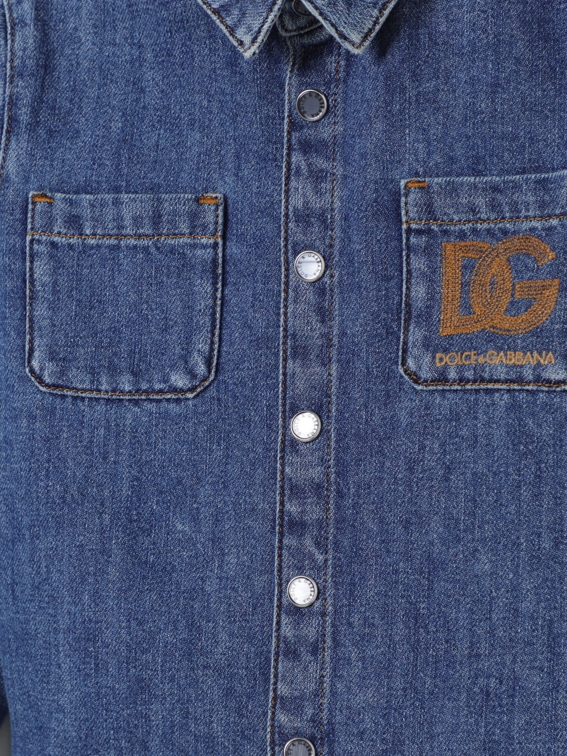 DOLCE & GABBANA SHIRT: Shirt kids Dolce & Gabbana, Denim - Img 3