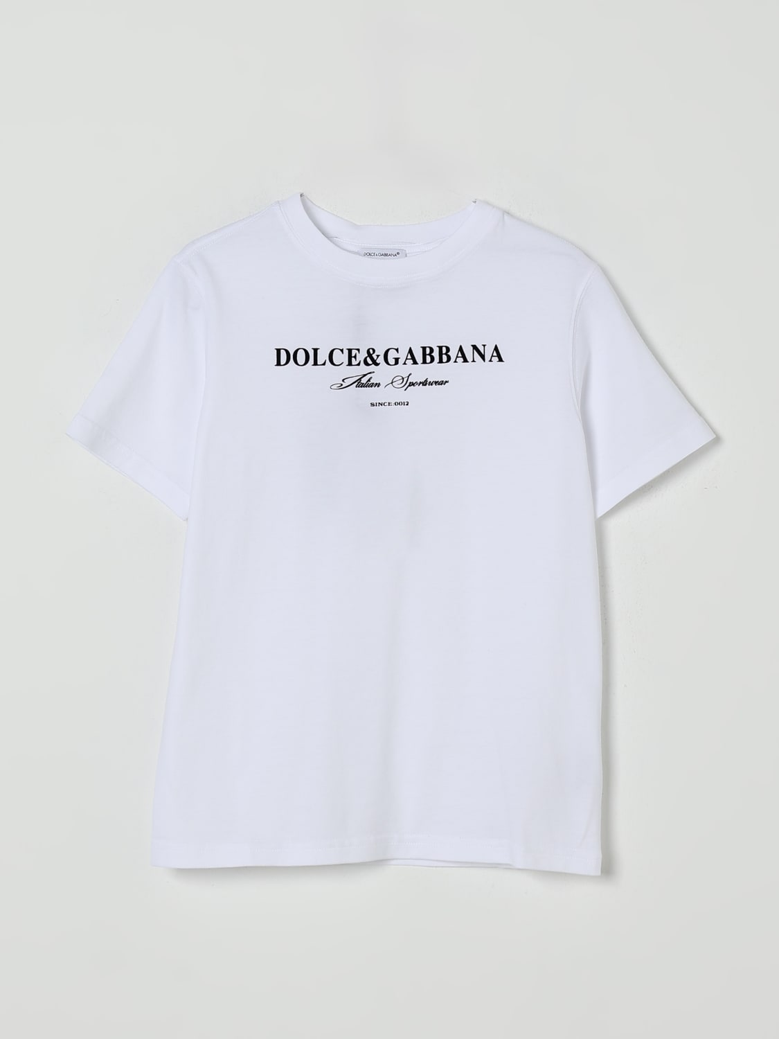 DOLCE & GABBANA T-SHIRT: T-shirt Dolce & Gabbana in cotone con logo, Bianco - Img 1