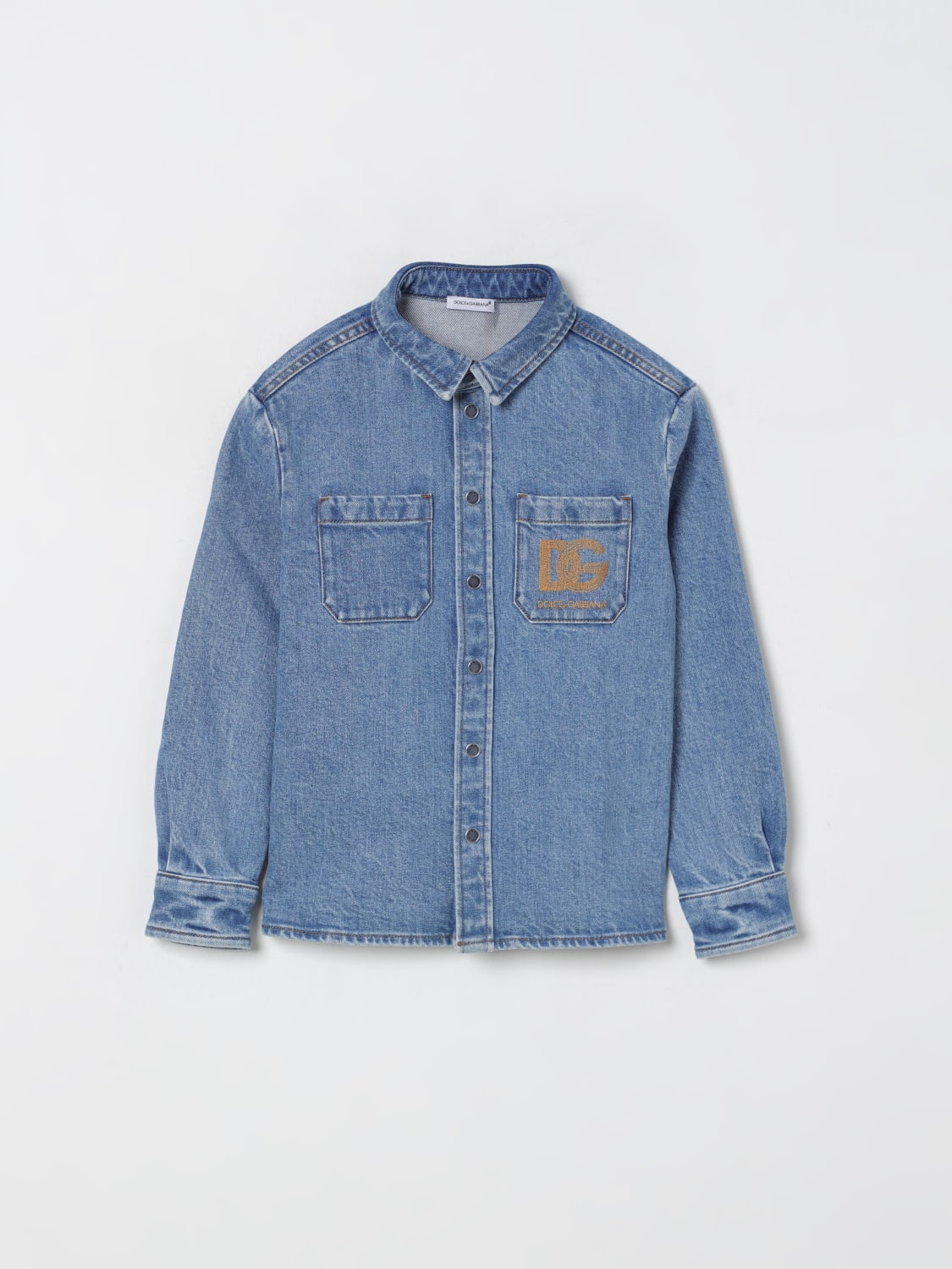 DOLCE & GABBANA SHIRT: Shirt kids Dolce & Gabbana, Denim - Img 1