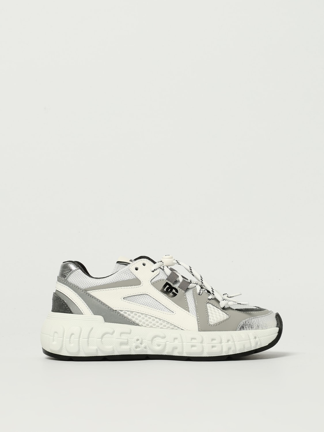 DOLCE & GABBANA SNEAKERS: Sneakers kids Dolce & Gabbana, Silver - Img 1