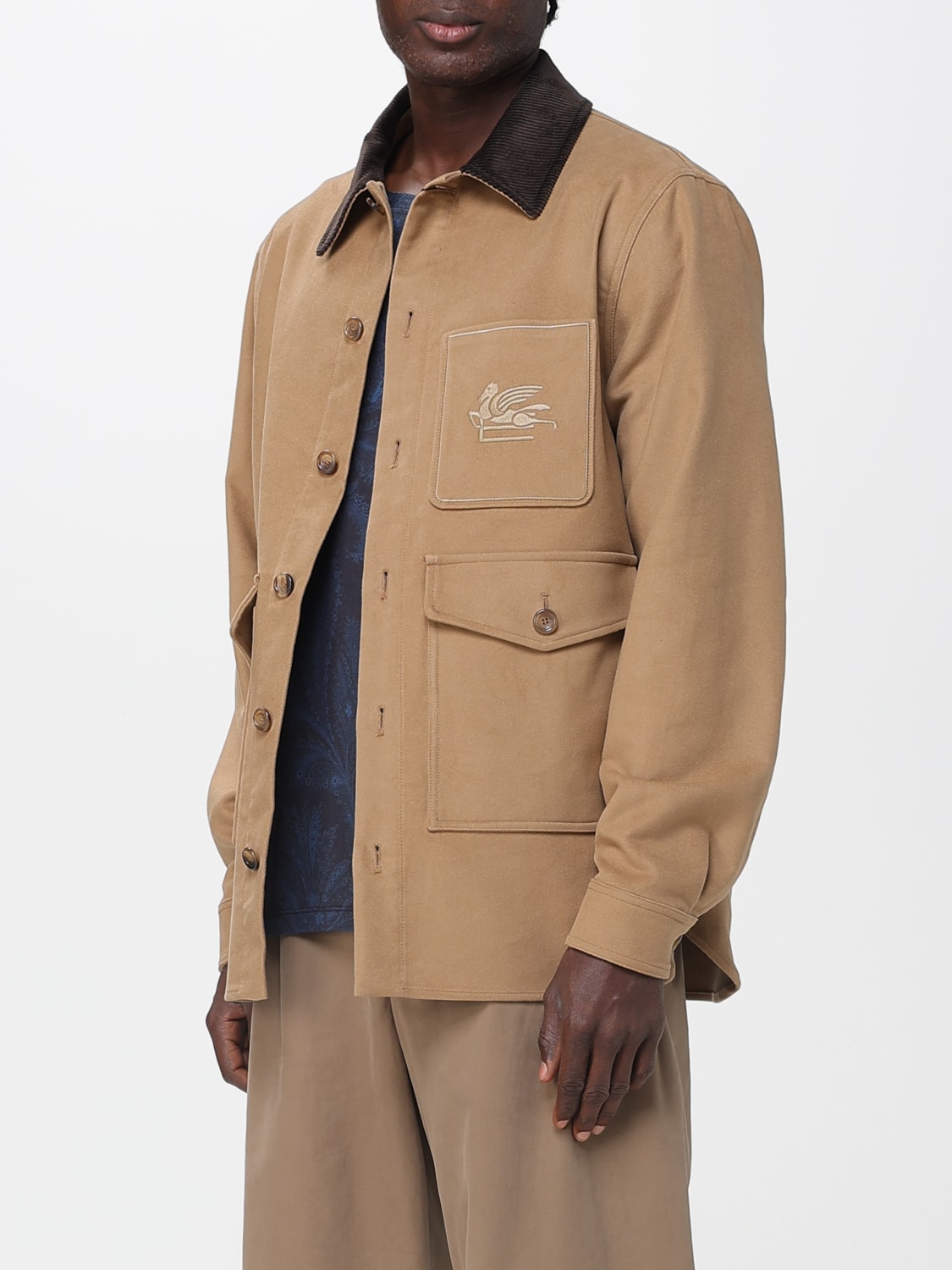 ETRO JACKET: Jacket men Etro, Beige - Img 4