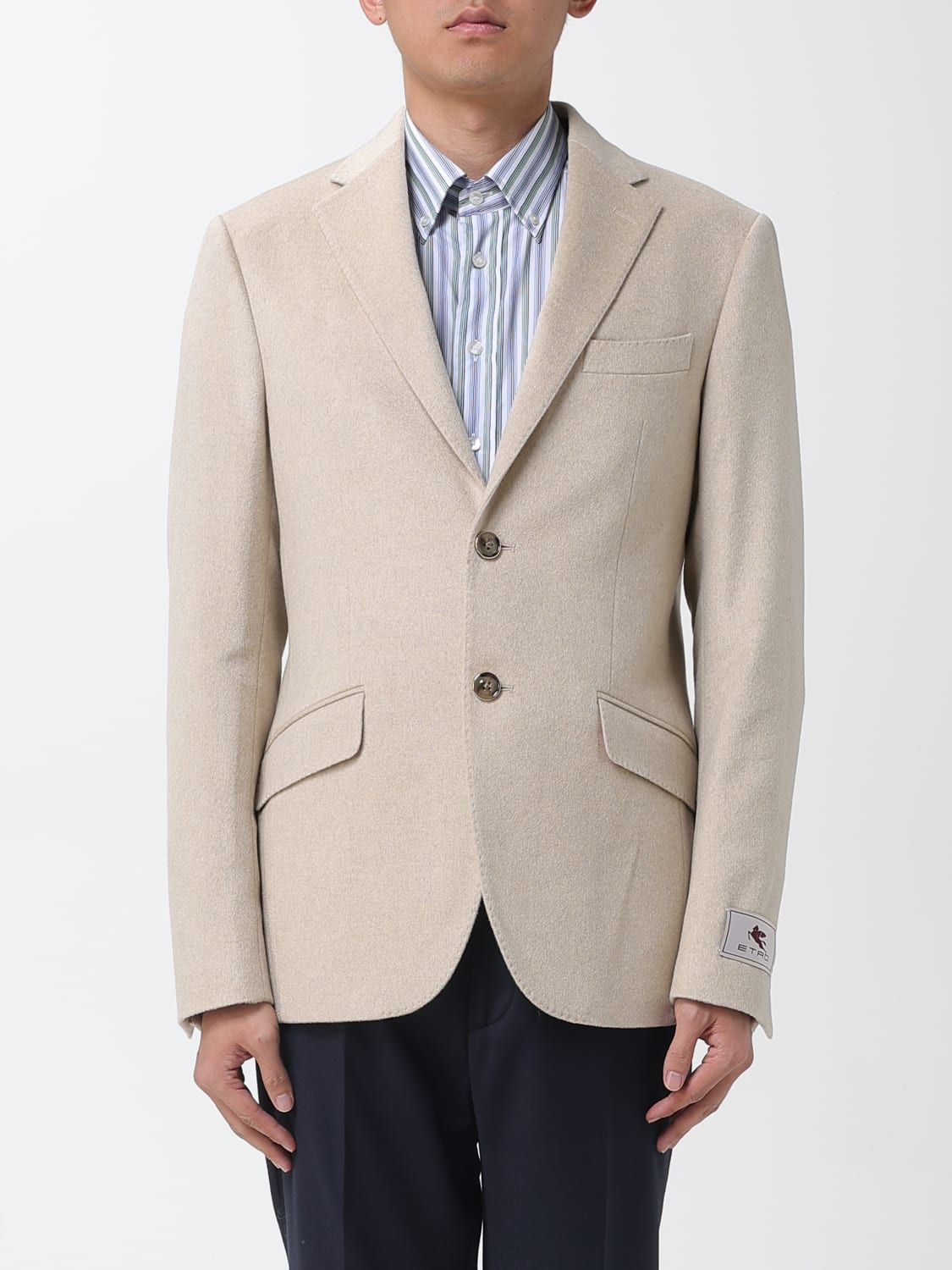 ETRO JACKET: Blazer men Etro, Yellow Cream - Img 1