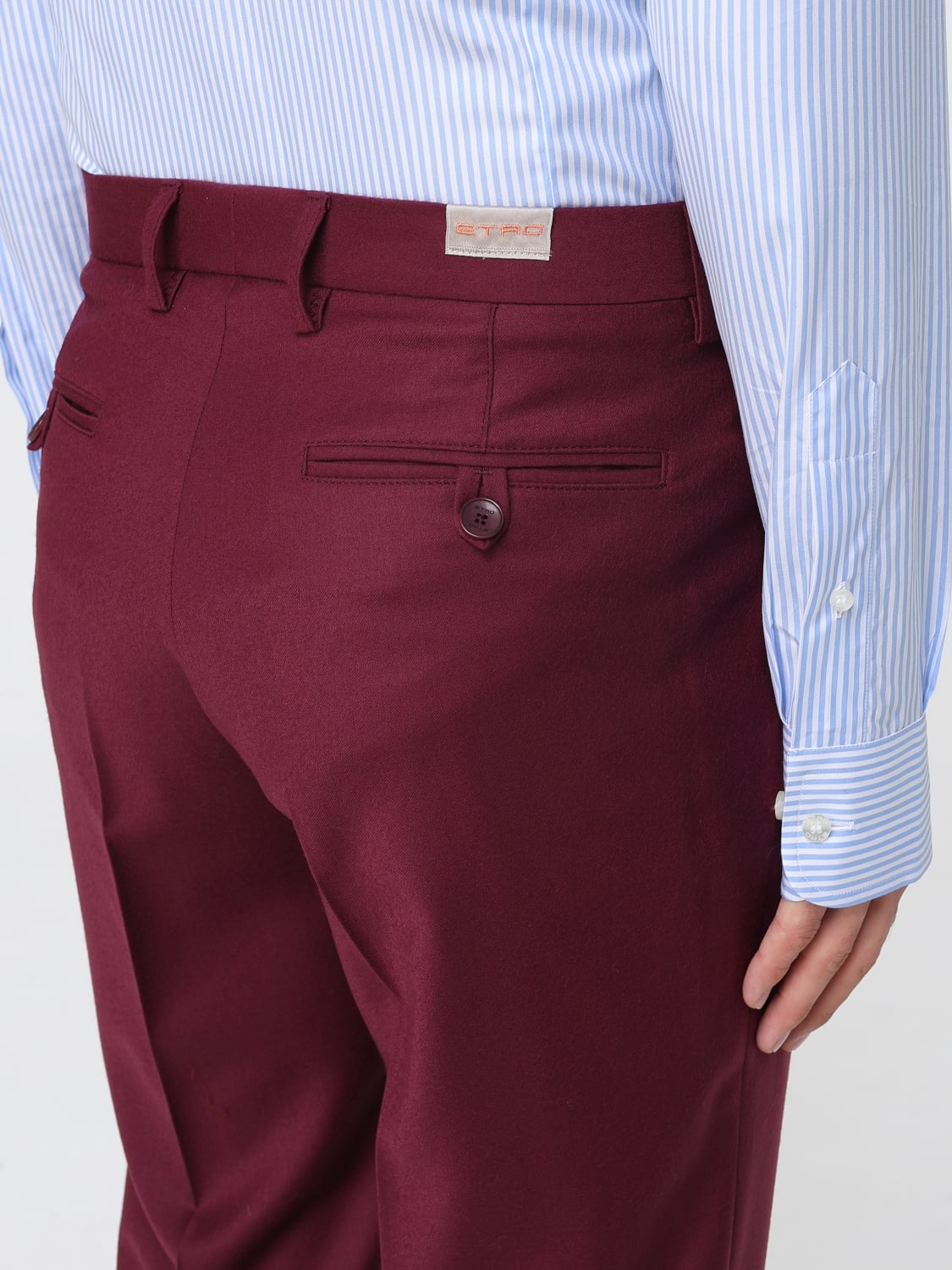 ETRO PANTS: Pants men Etro, Burgundy - Img 5