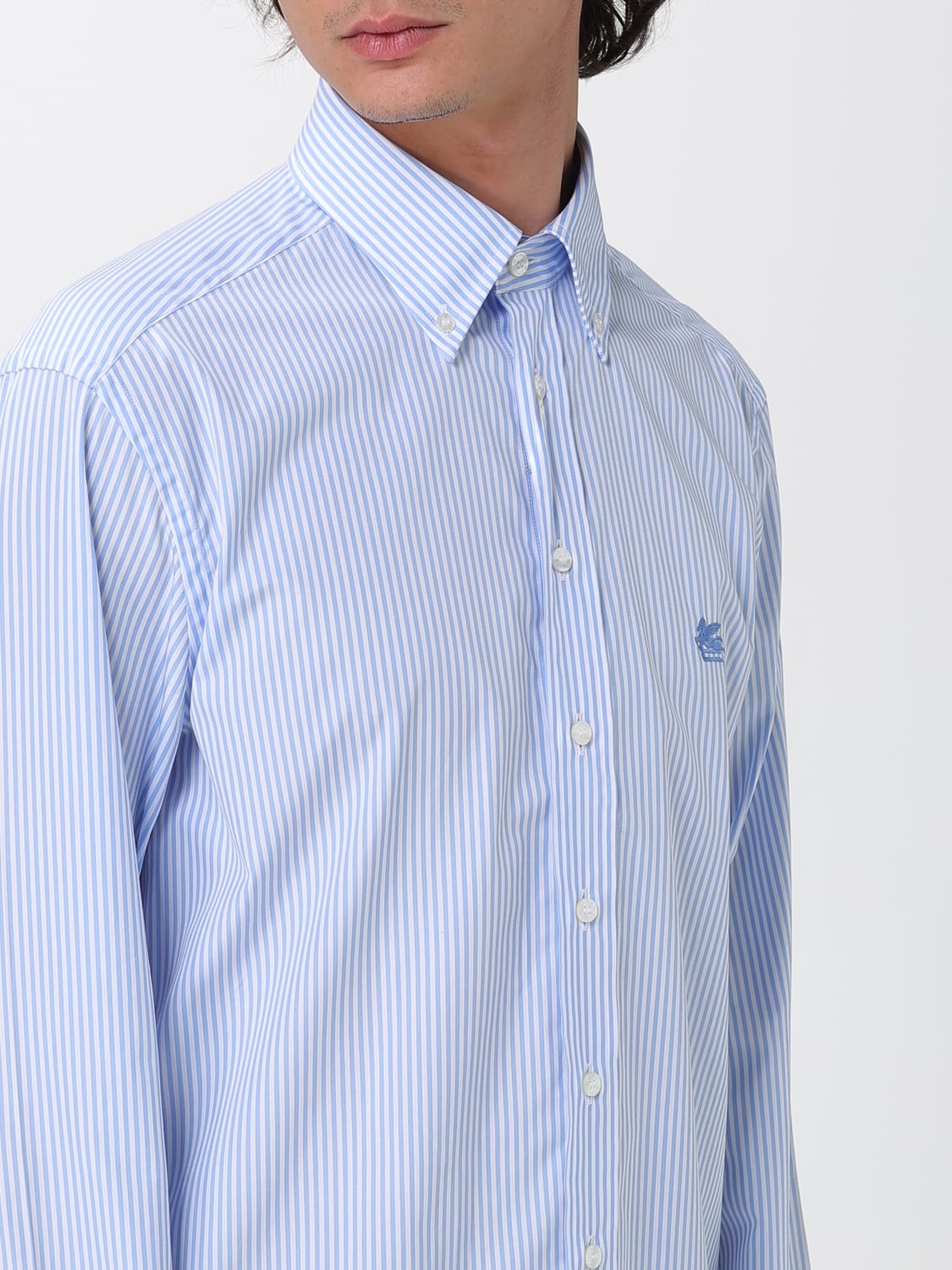 ETRO CAMICIA: Camicia Etro in cotone a righe , Azzurro - Img 5