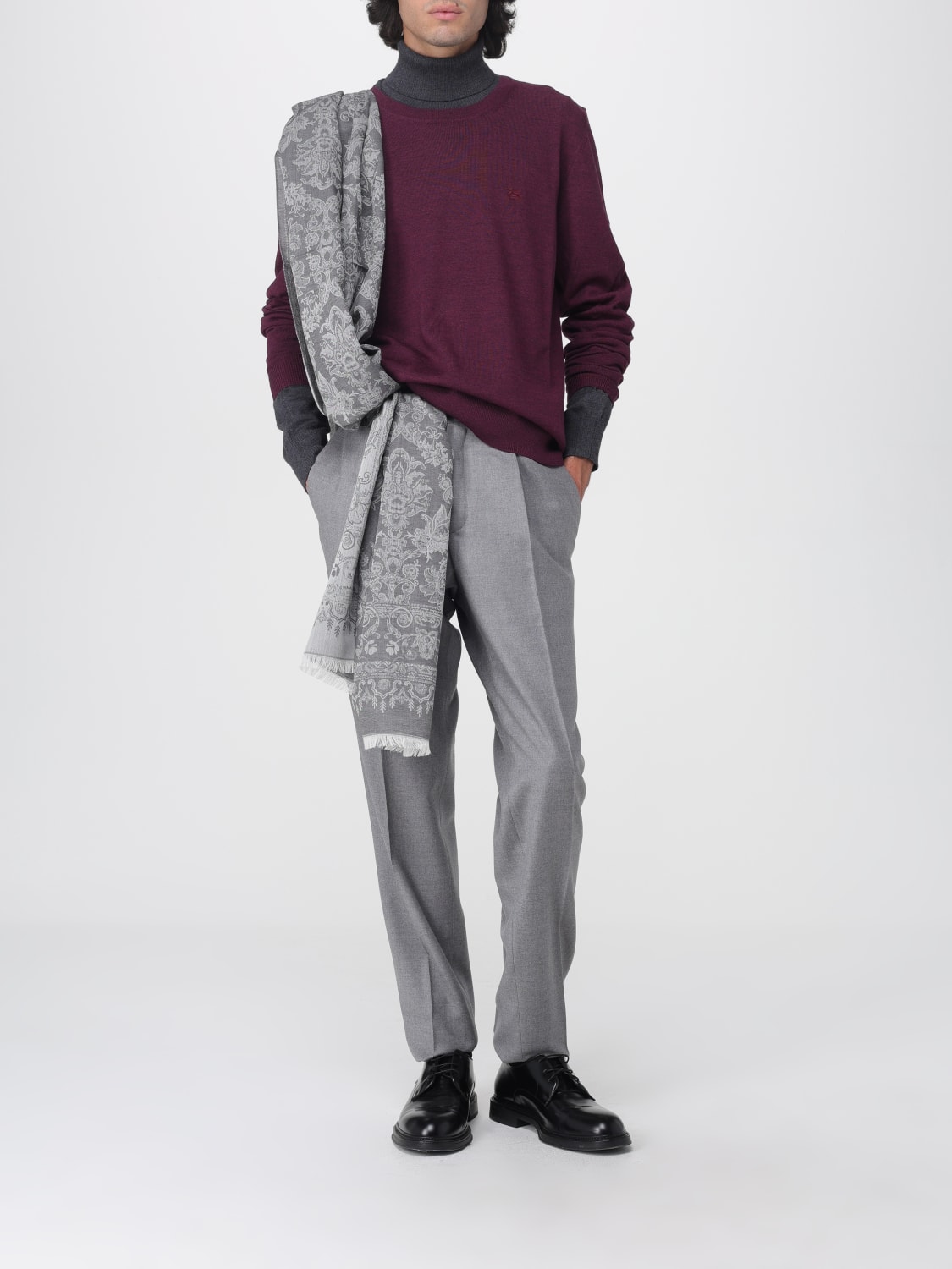 ETRO SCARF: Scarf men Etro, Grey - Img 4