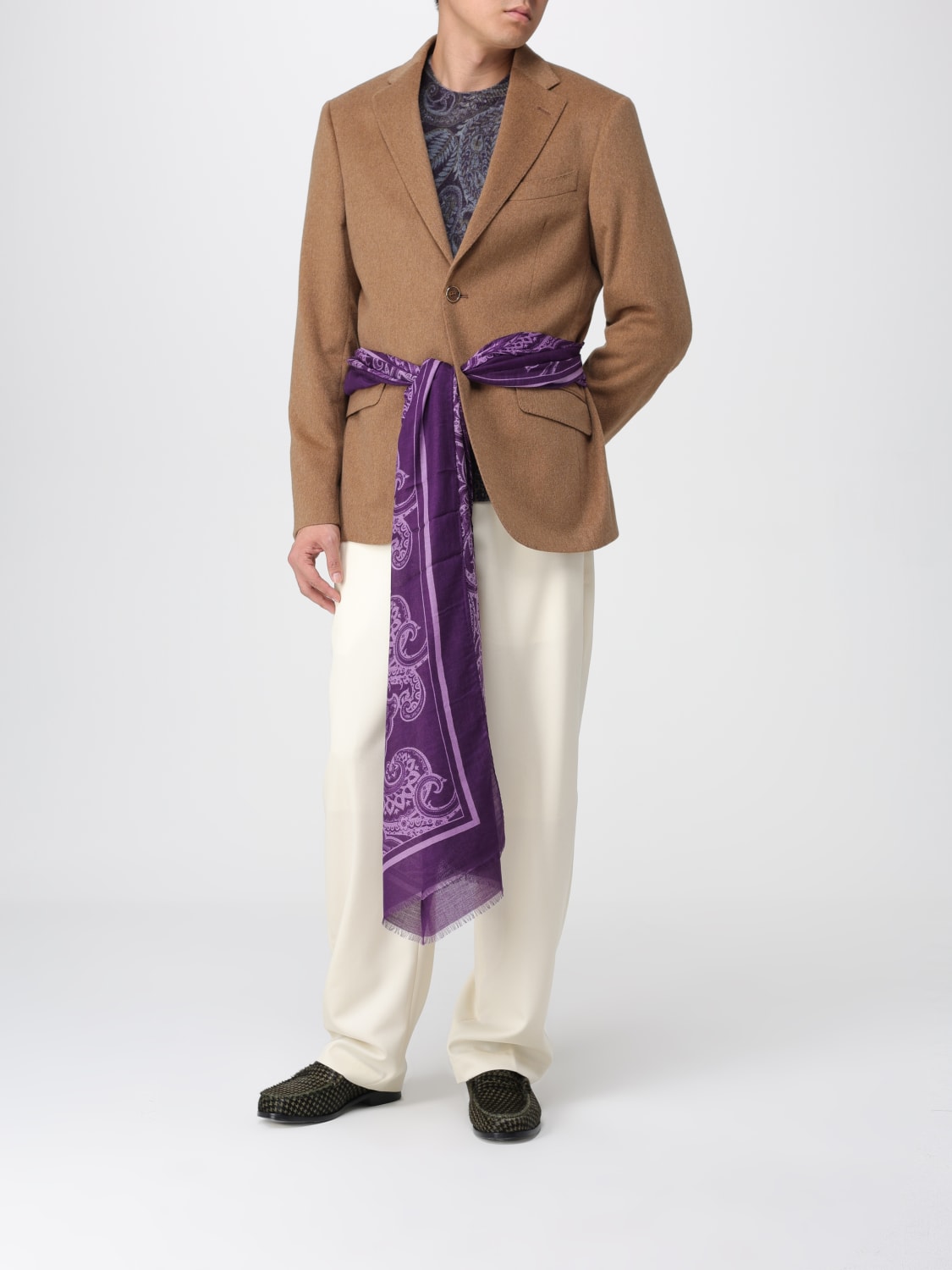 ETRO SCARF: Scarf men Etro, Violet - Img 4