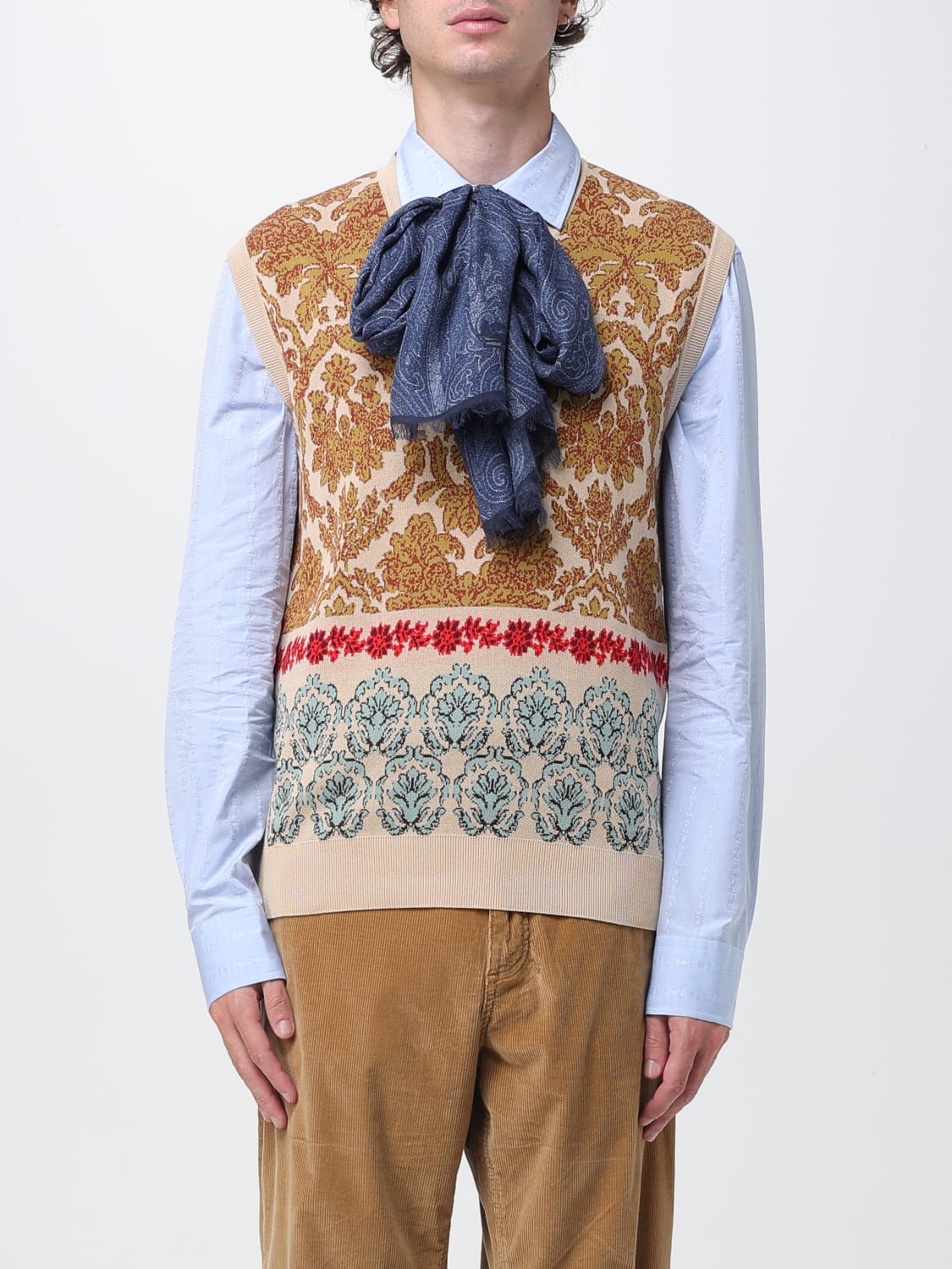 ETRO SCARF: Scarf men Etro, Blue - Img 2