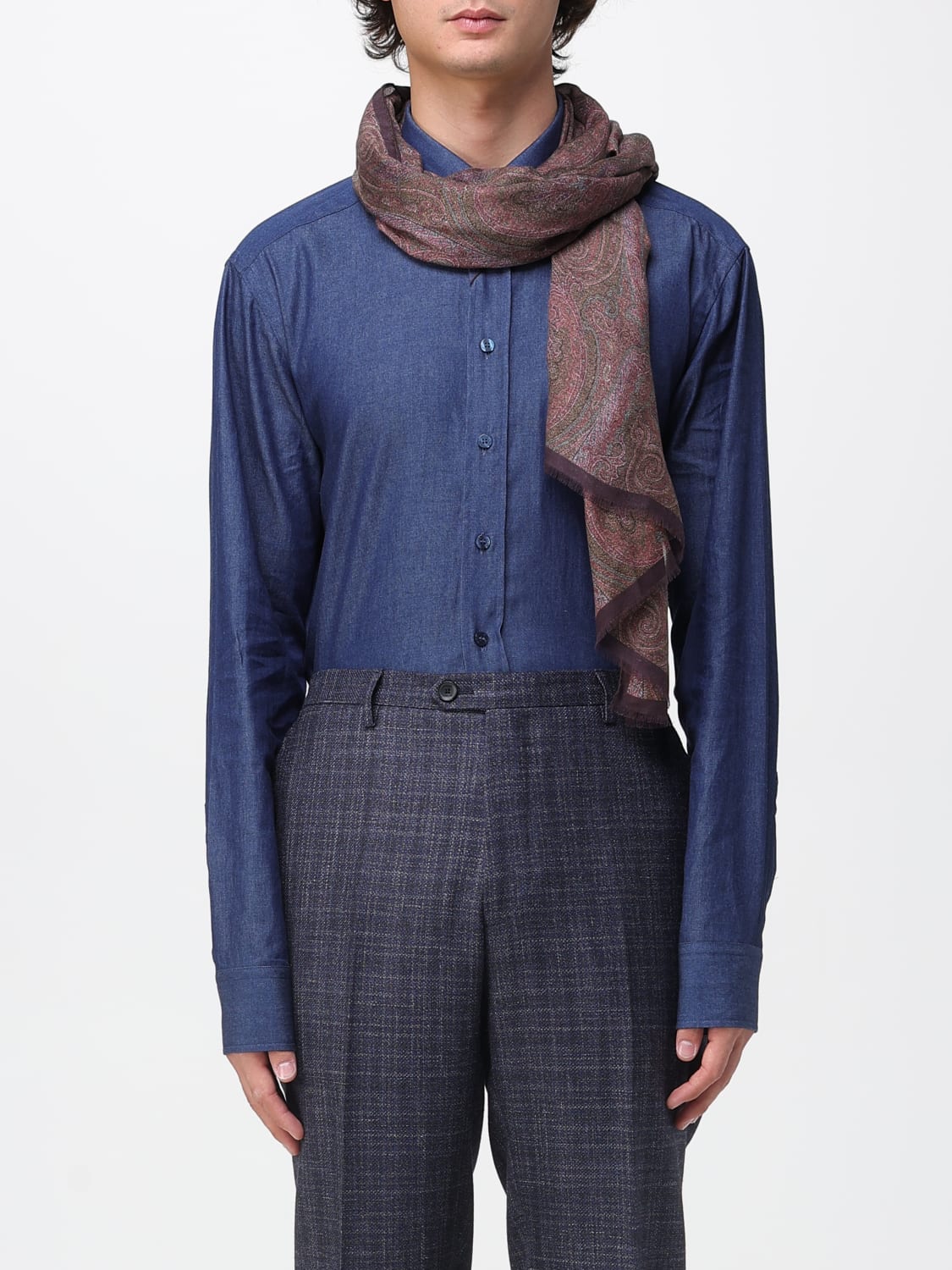 ETRO SCARF: Scarf men Etro, Brown - Img 2