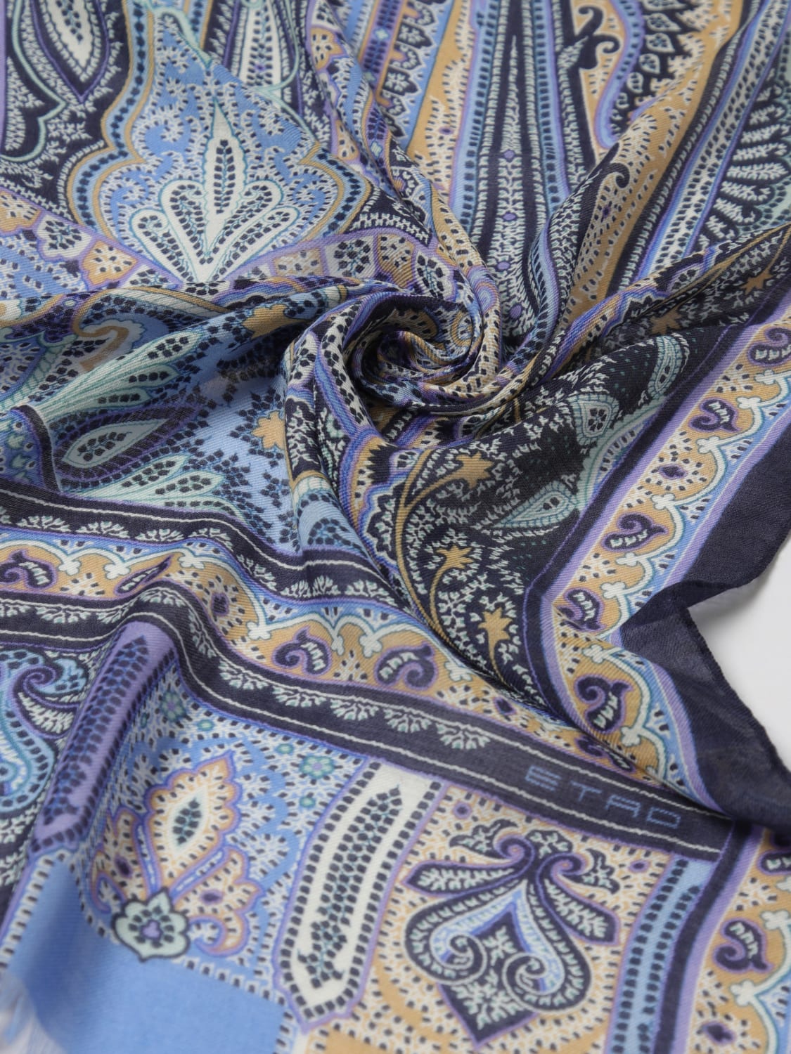 ETRO SCARF: Scarf men Etro, Gnawed Blue - Img 3