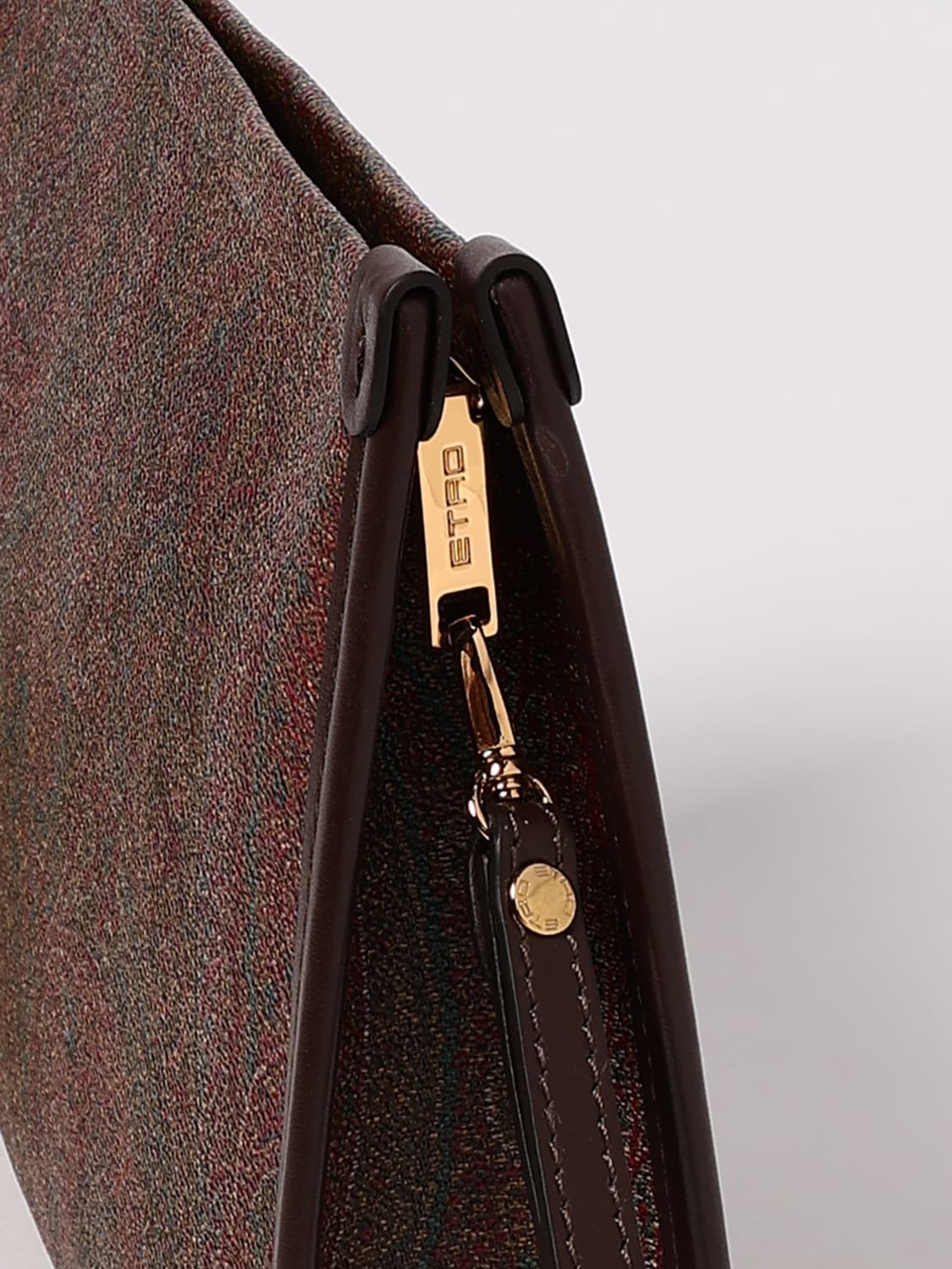 ETRO PORTADOCUMENTI: Pouch Large Arnica Etro in cotone spalmato stampa Paisley, Beige - Img 4