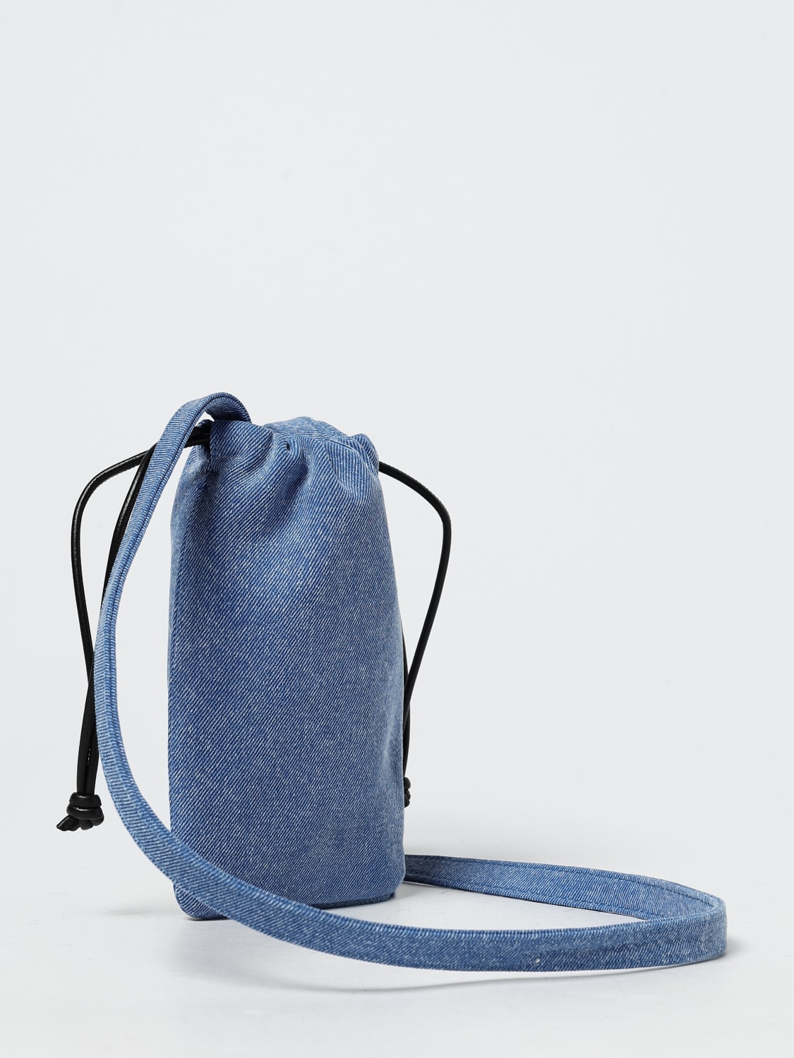 MARNI ACCESSORI TECH: Borsa per smartphone Marni in denim di cotone , Azzurro - Img 3