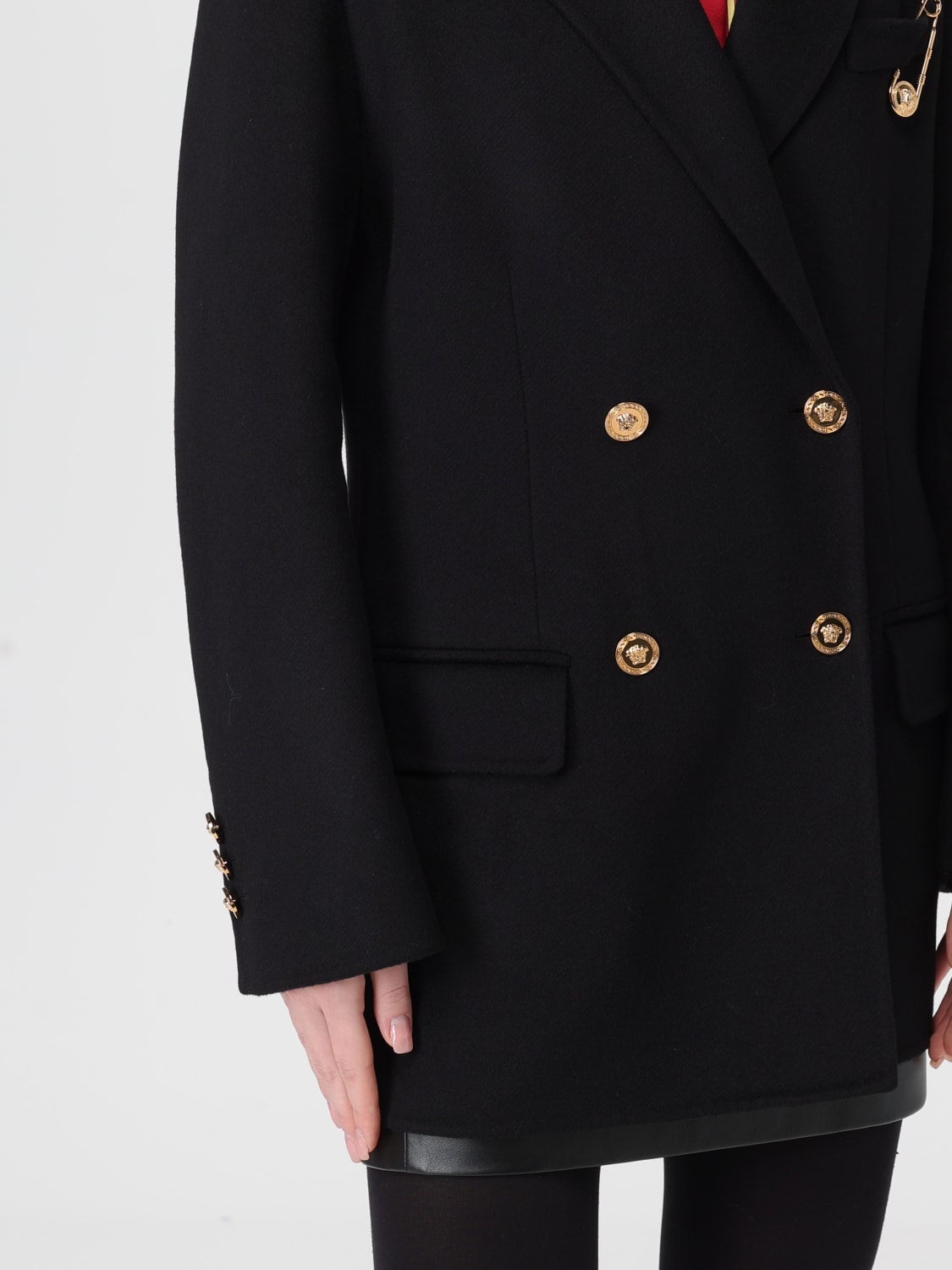 VERSACE COAT: Coat woman Versace, Black - Img 5