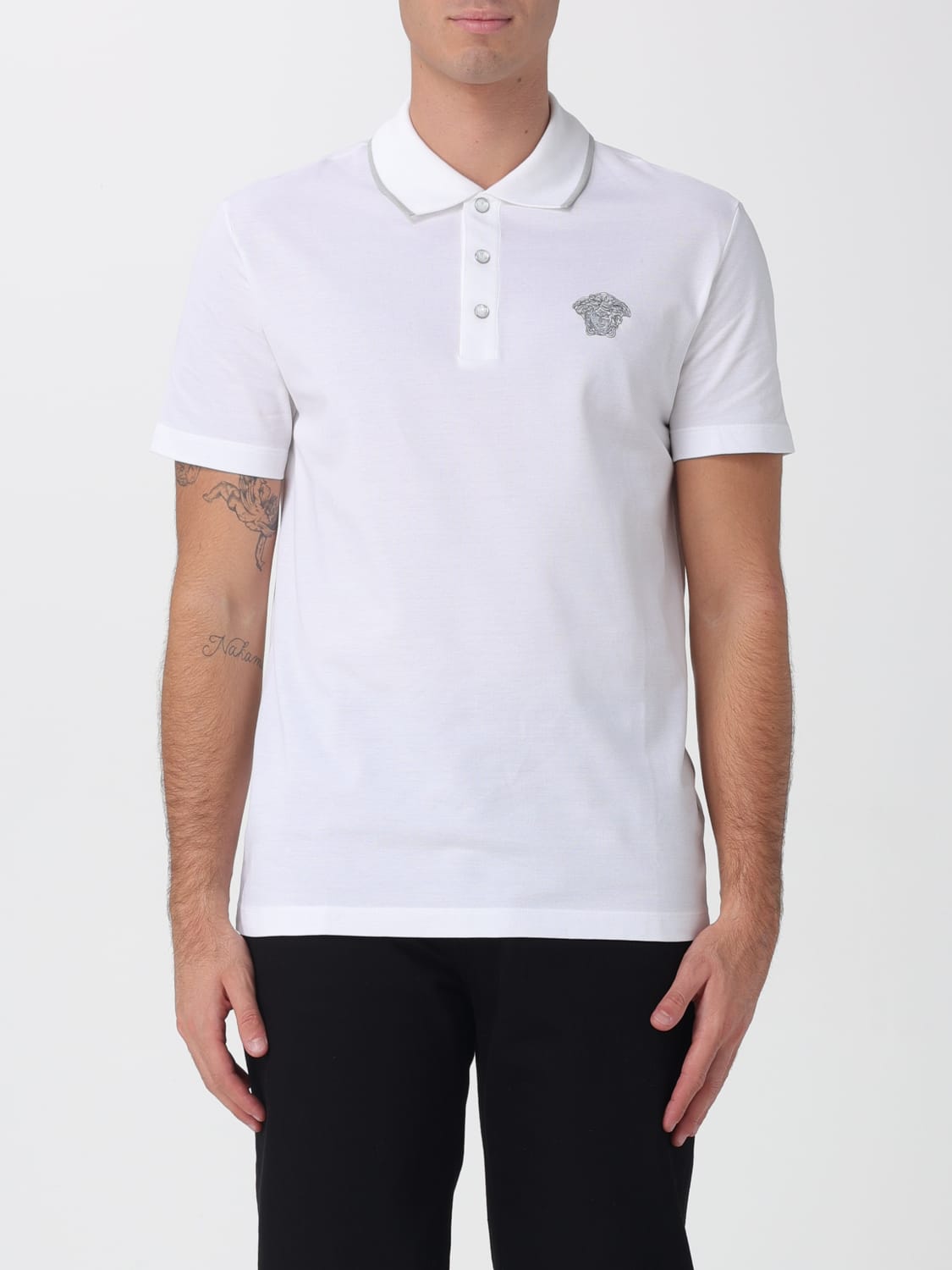 VERSACE POLO SHIRT: Polo shirt men Versace, White - Img 1