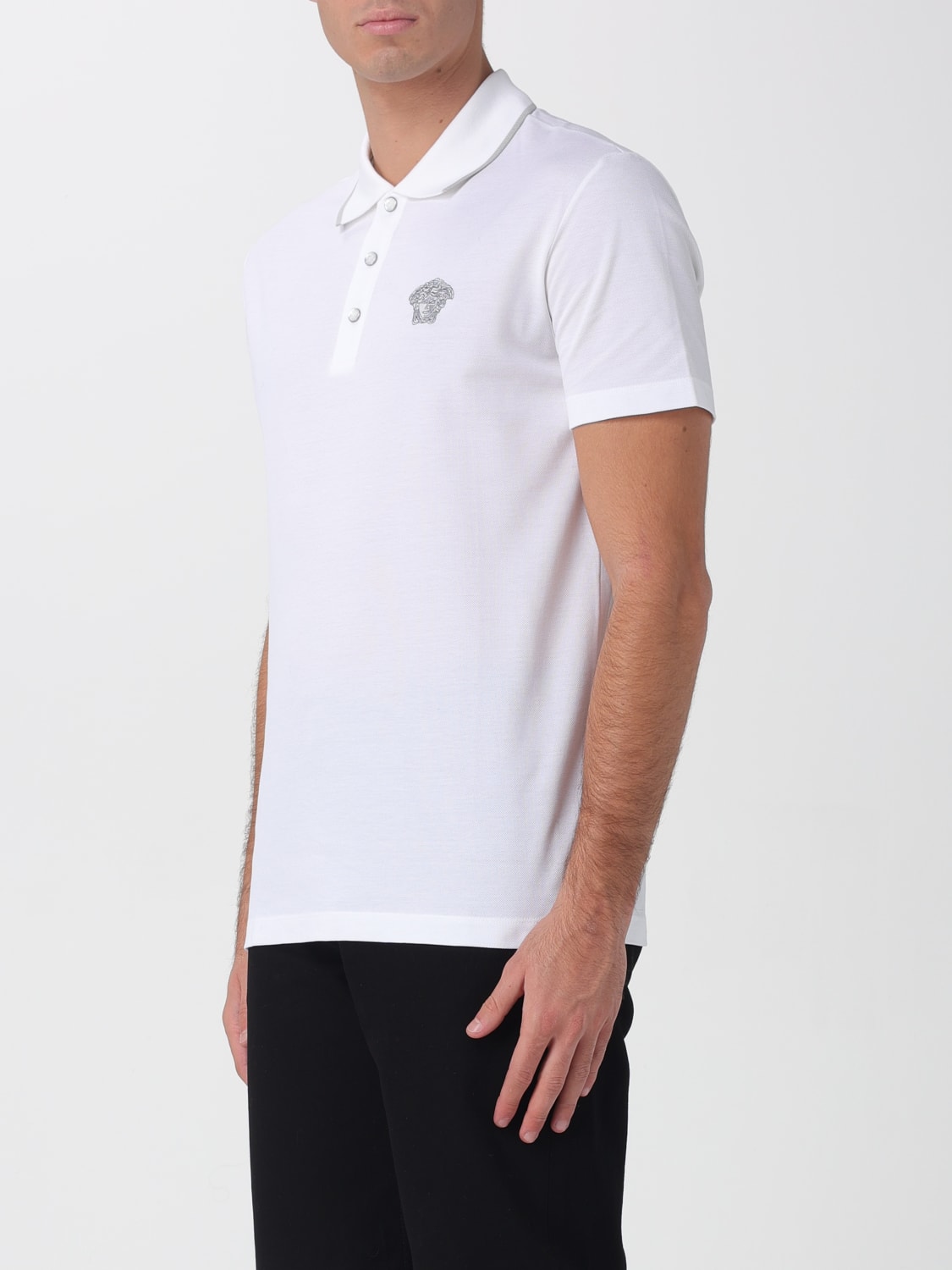 VERSACE POLO SHIRT: Polo shirt men Versace, White - Img 4