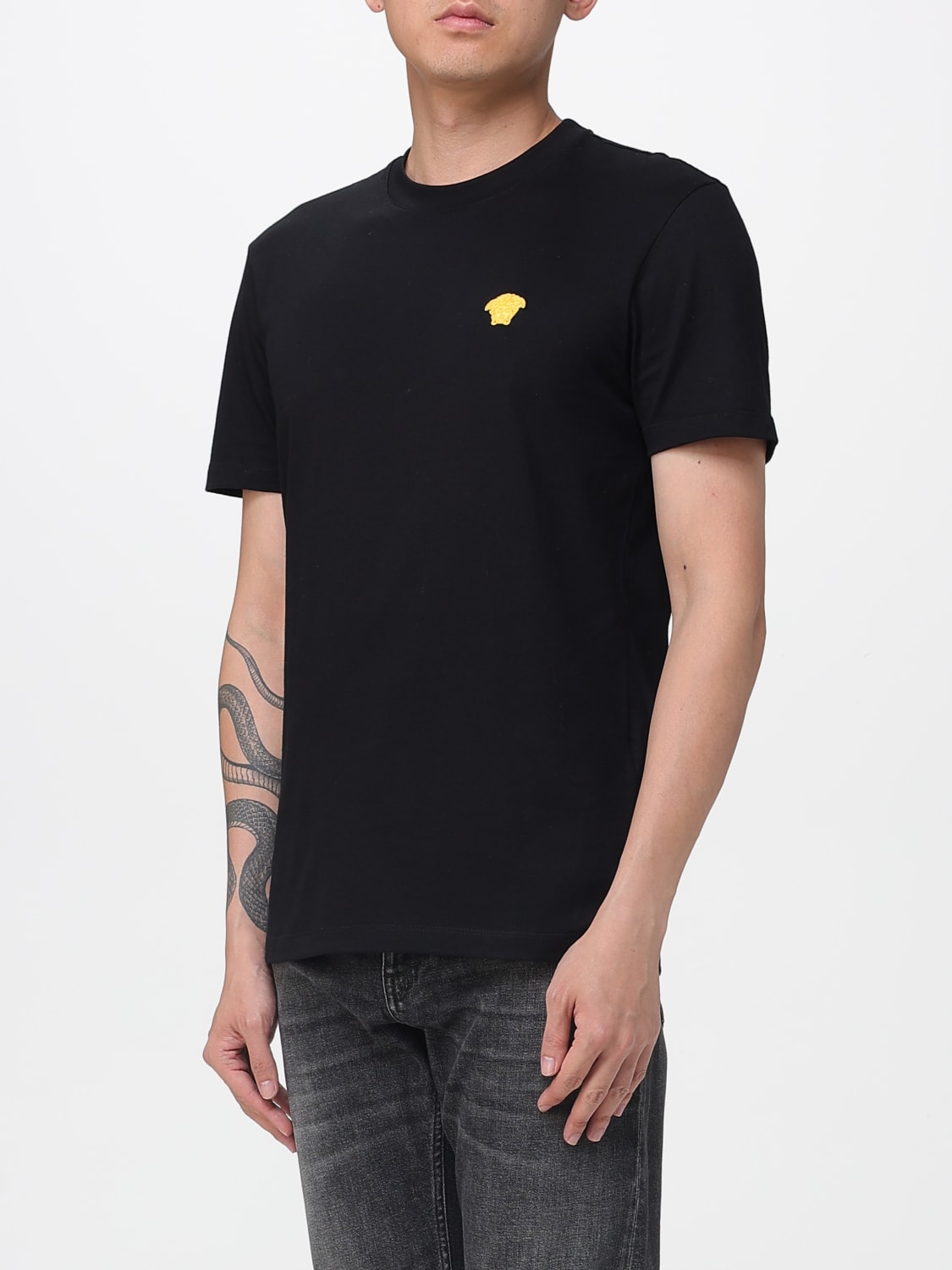 VERSACE T-SHIRT: T-shirt herren Versace, Schwarz - Img 4