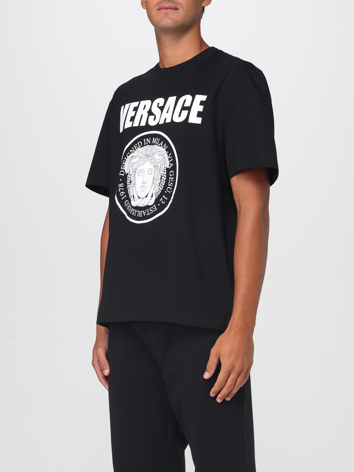 VERSACE T-SHIRT: T-shirt men Versace, Black - Img 4