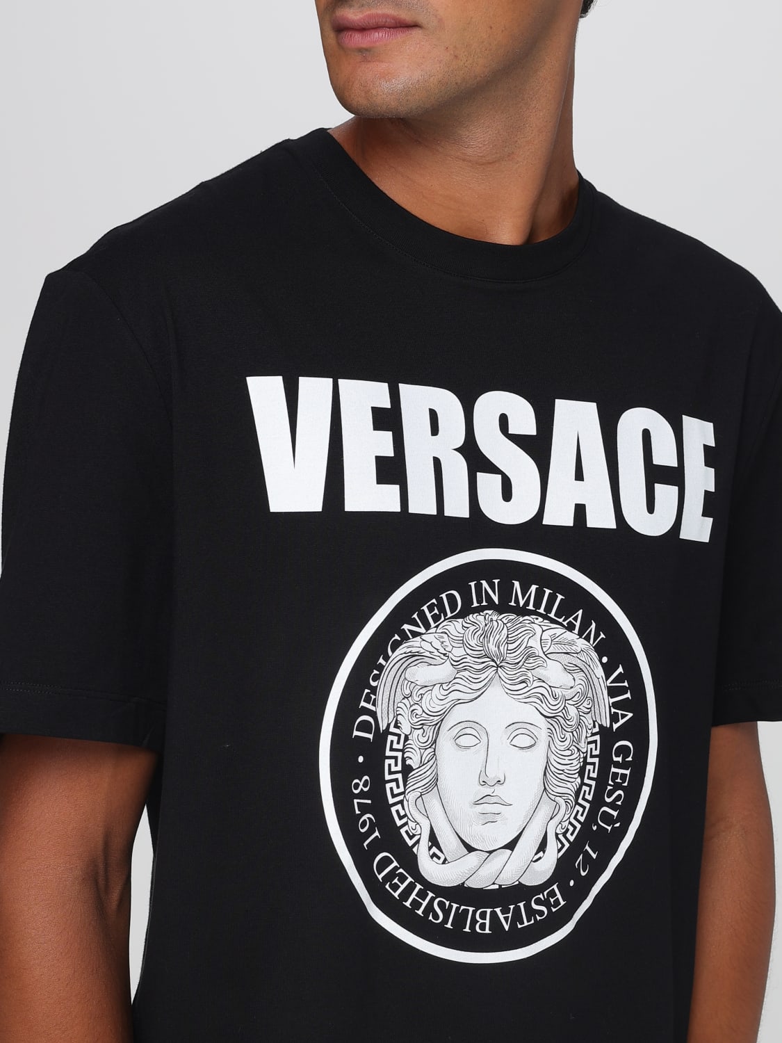 VERSACE T-SHIRT: T-shirt men Versace, Black - Img 5