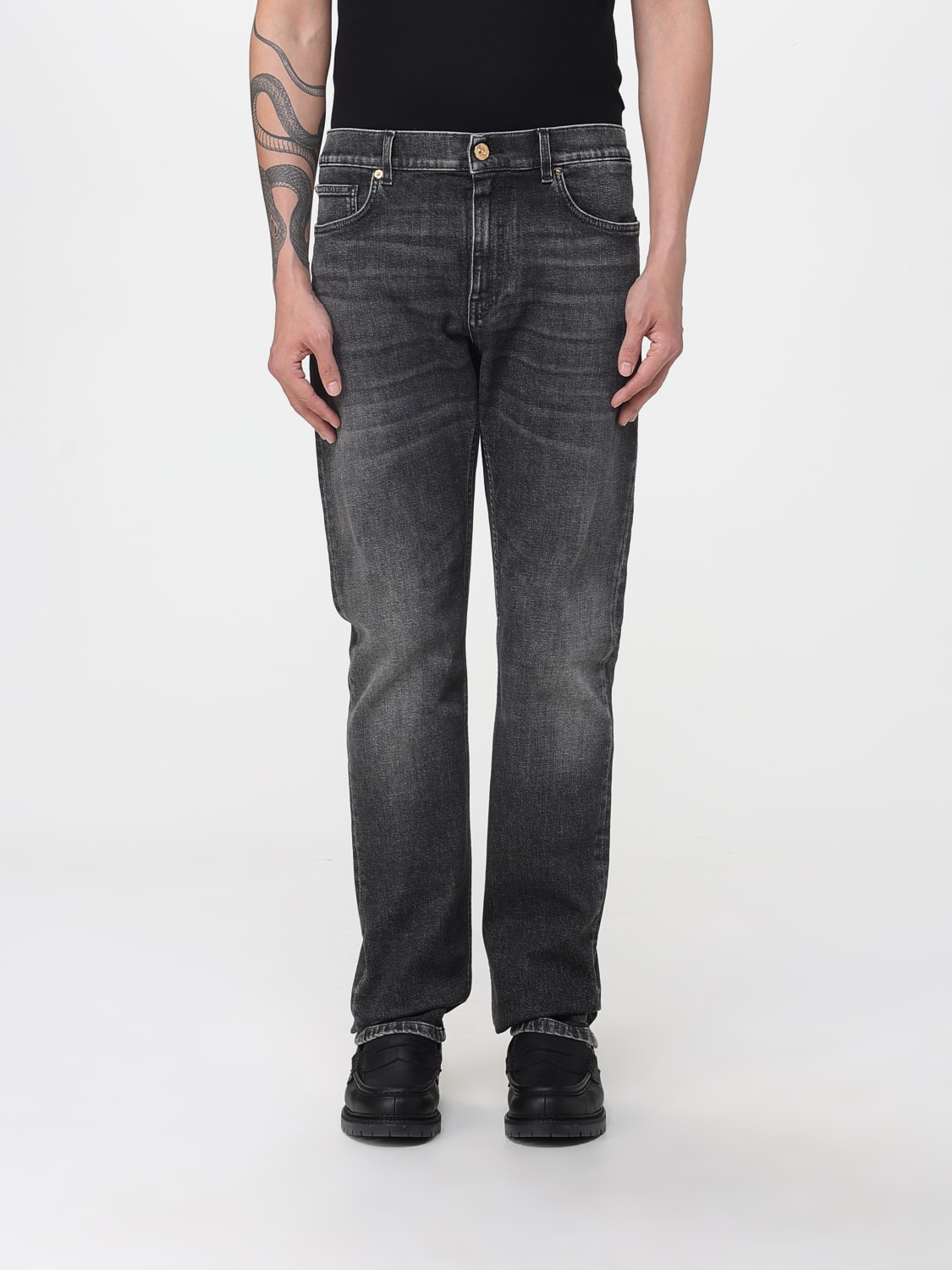 VERSACE 牛仔裤: 牛仔裤 男士 Versace, 灰色 - Img 1