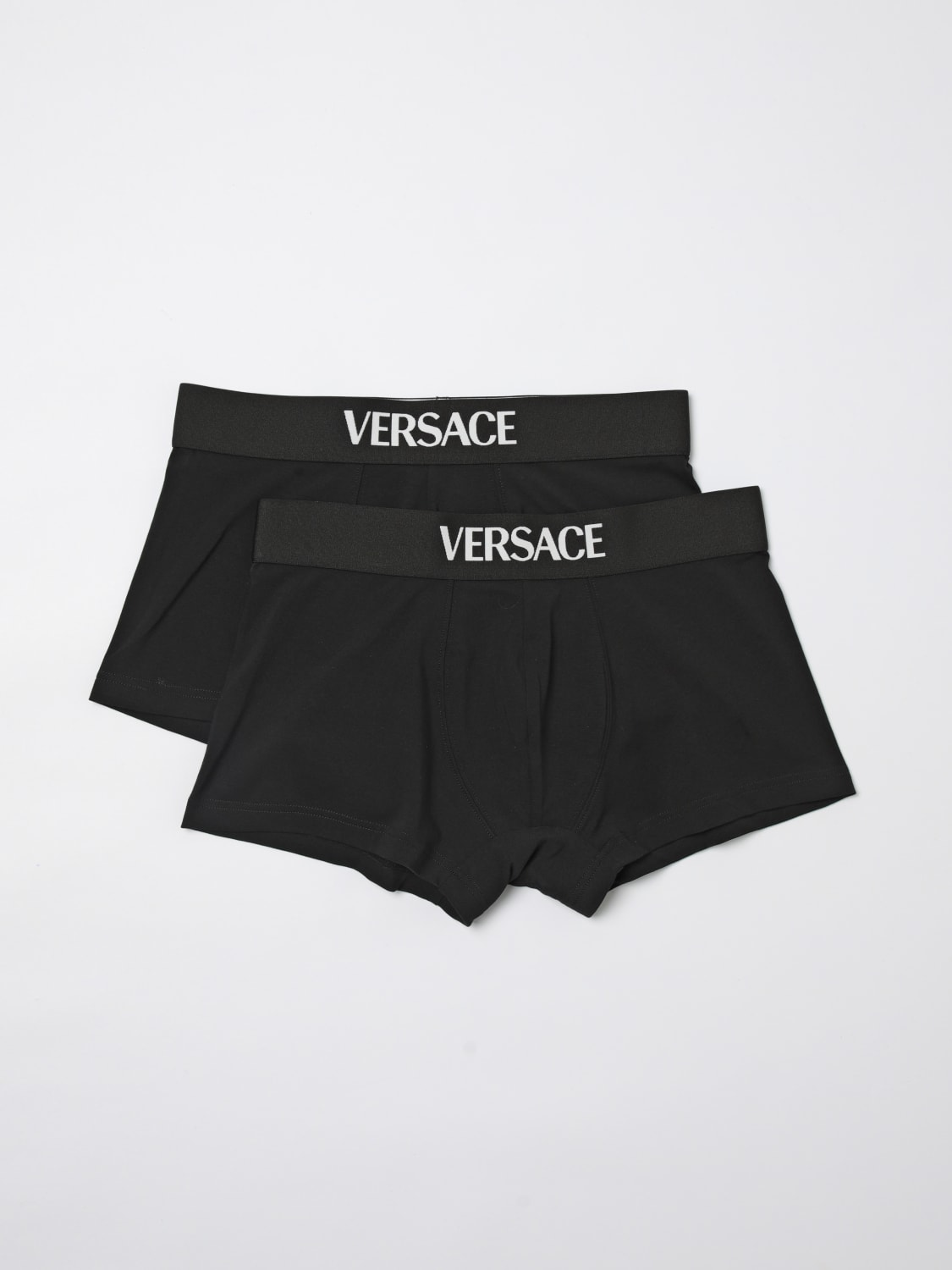 VERSACE INTIMO: Set 2 parigamba Versace in cotone stretch, Nero - Img 1
