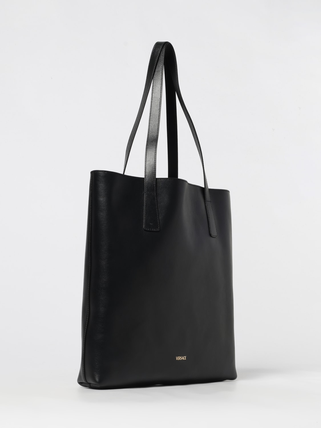 VERSACE BORSA A TRACOLLA: Shopper La Medusa in pelle Versace, Nero - Img 3