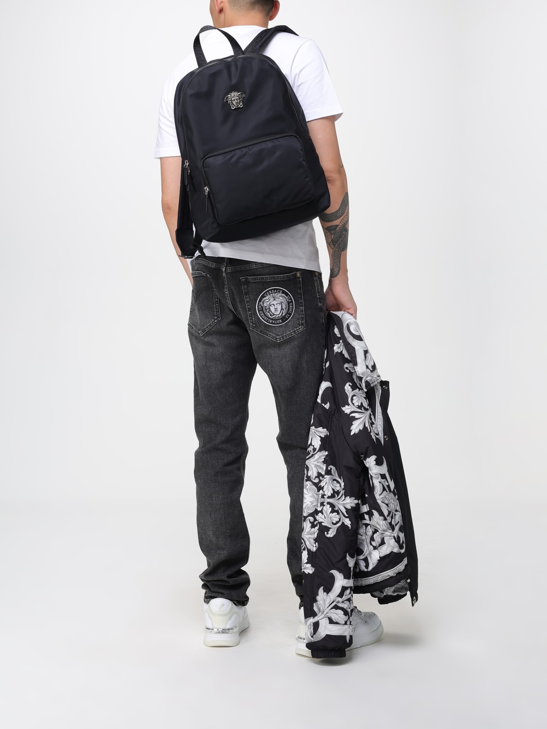 VERSACE RUCKSACK: Tasche herren Versace, Schwarz - Img 2