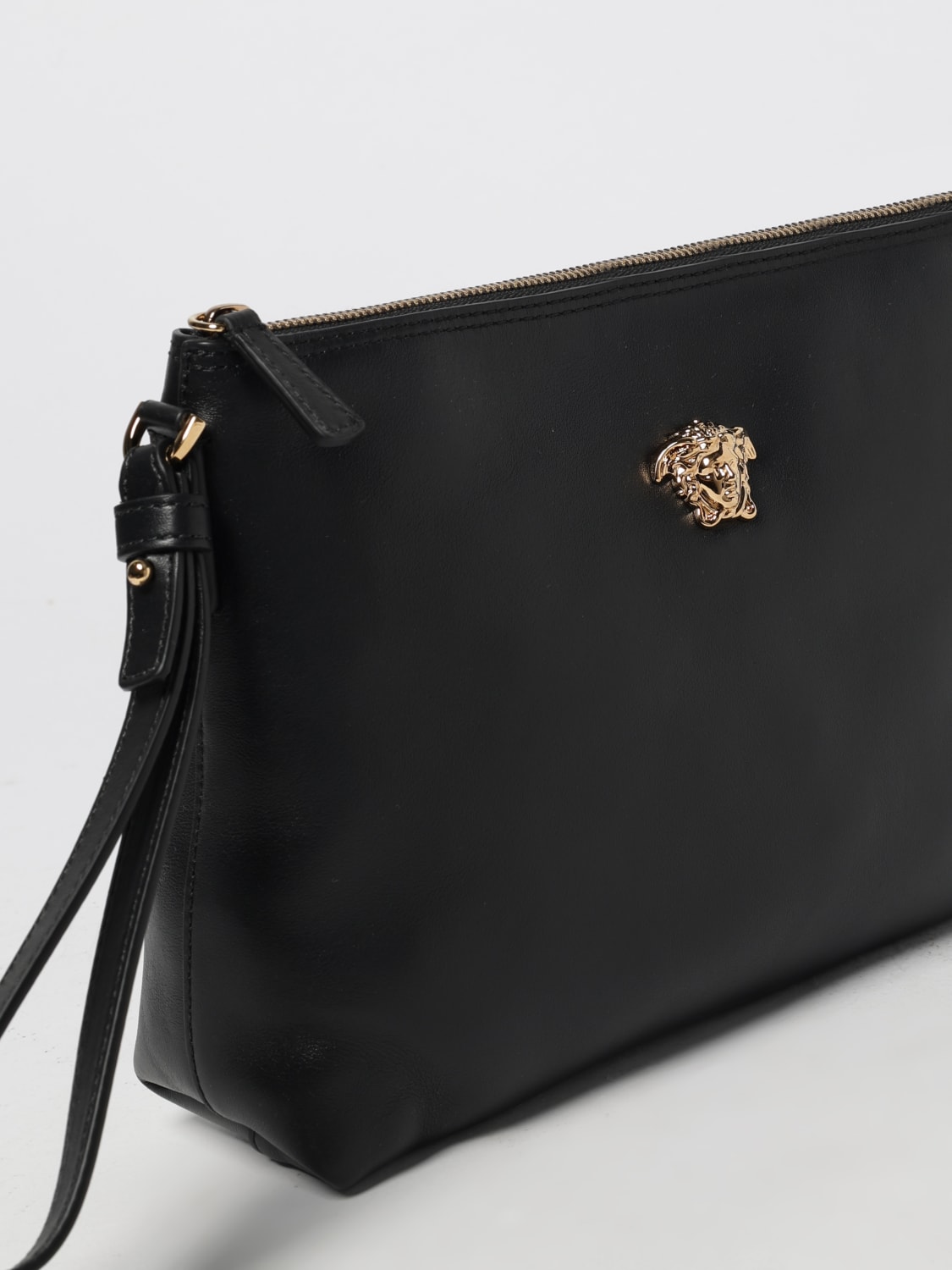 VERSACE PORTADOCUMENTI: Pochette La Medusa in pelle Versace, Nero - Img 4
