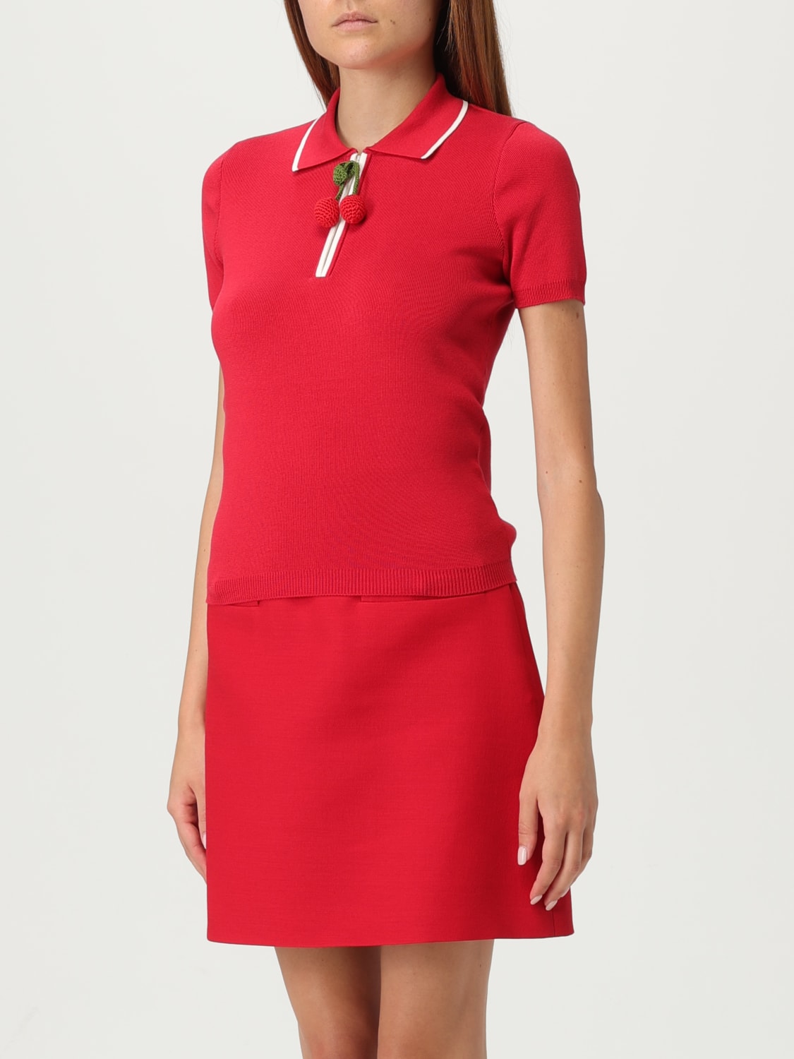 VALENTINO POLO: Jersey mujer Valentino, Rojo - Img 4
