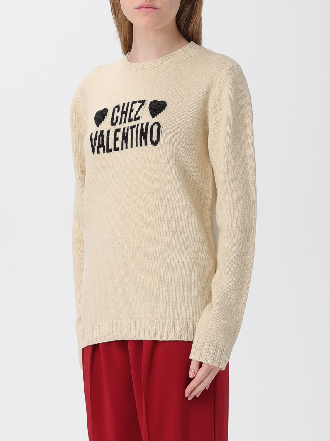 VALENTINO PULLOVER: Pullover damen Valentino, Yellow Cream - Img 4