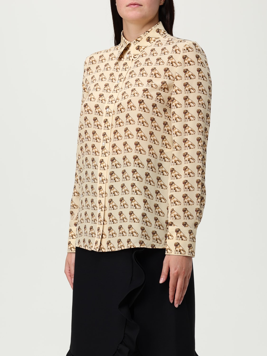 VALENTINO SHIRT: Shirt woman Valentino, Yellow Cream - Img 4