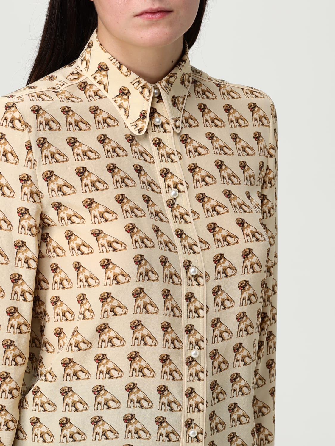 VALENTINO SHIRT: Shirt woman Valentino, Yellow Cream - Img 5