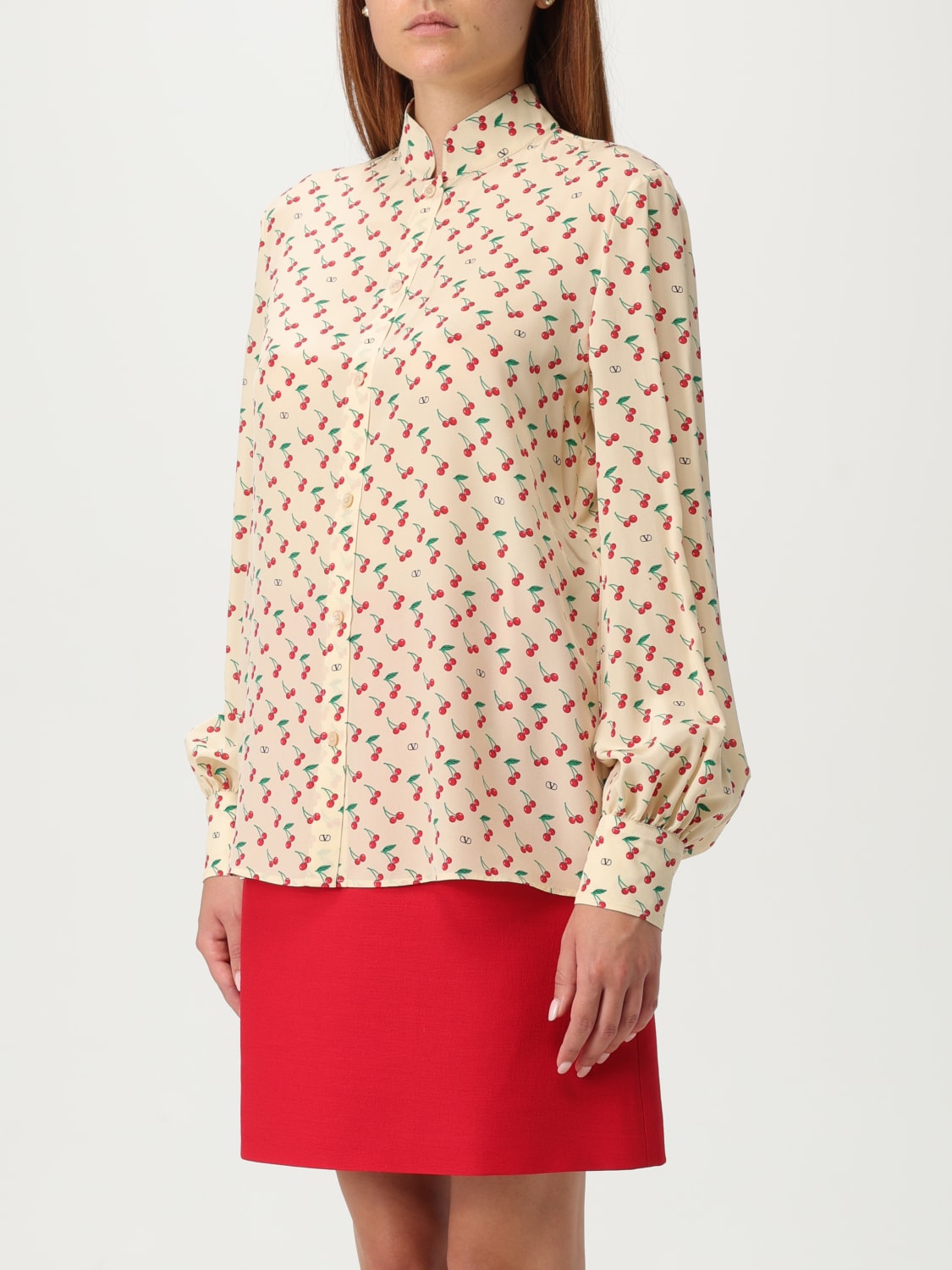 VALENTINO SHIRT: Shirt woman Valentino, Yellow Cream - Img 4